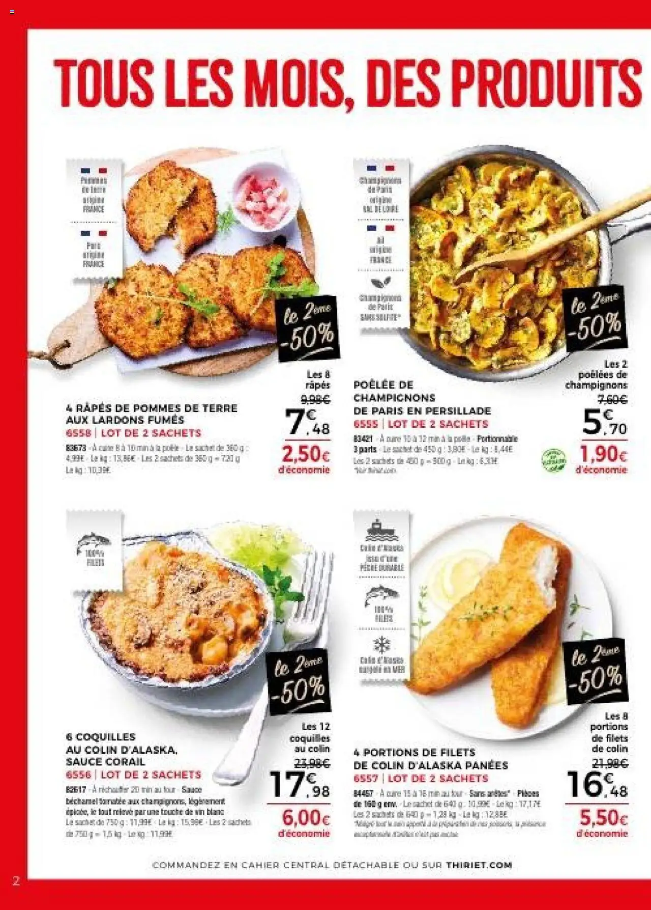 {H1} | Page: 2 | Produits: Lardons, Vin, Pommes, Pommes de terre