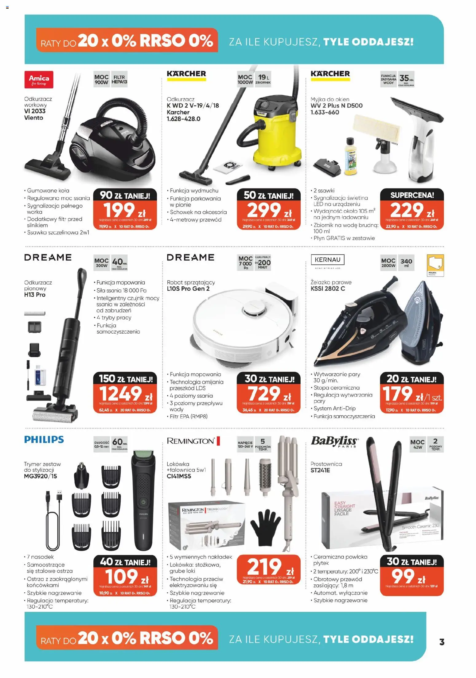 Max elektro Gazetka od 30.12.2025 | Strona: 3 | Produkty: Odkurzacz, Robot, Lokówka, Prostownica