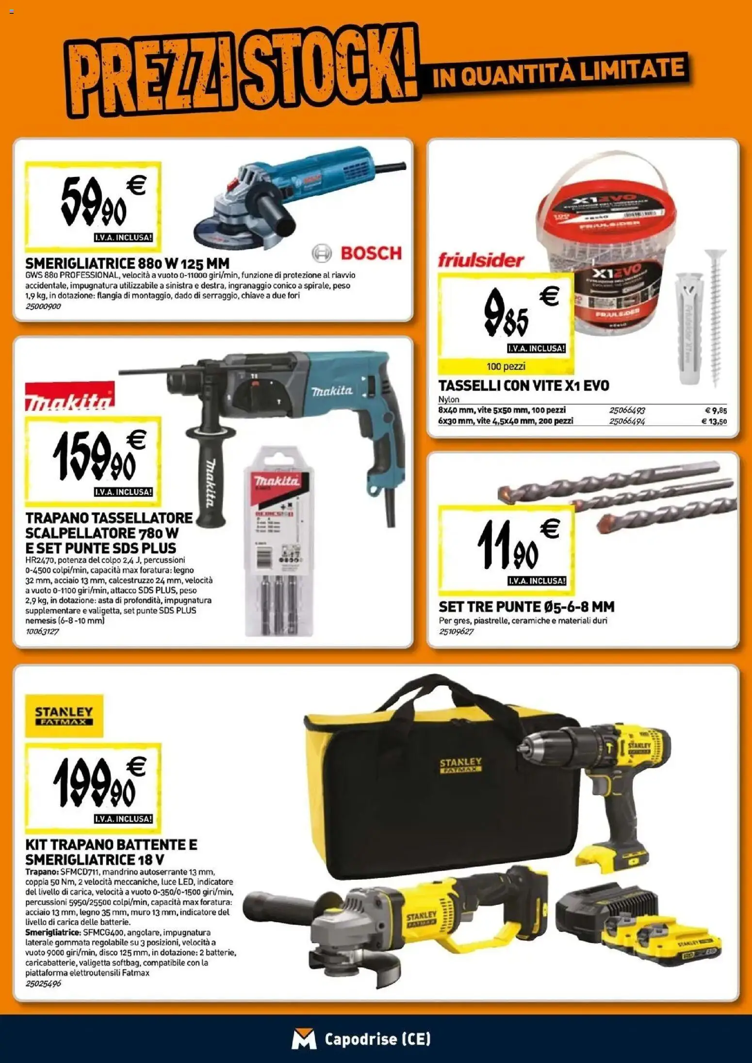 Volantino TECNOMAT del 12.03.2026 | Pagina: 19 | Prodotti: Trapano, Disco, Smerigliatrice, Valigetta