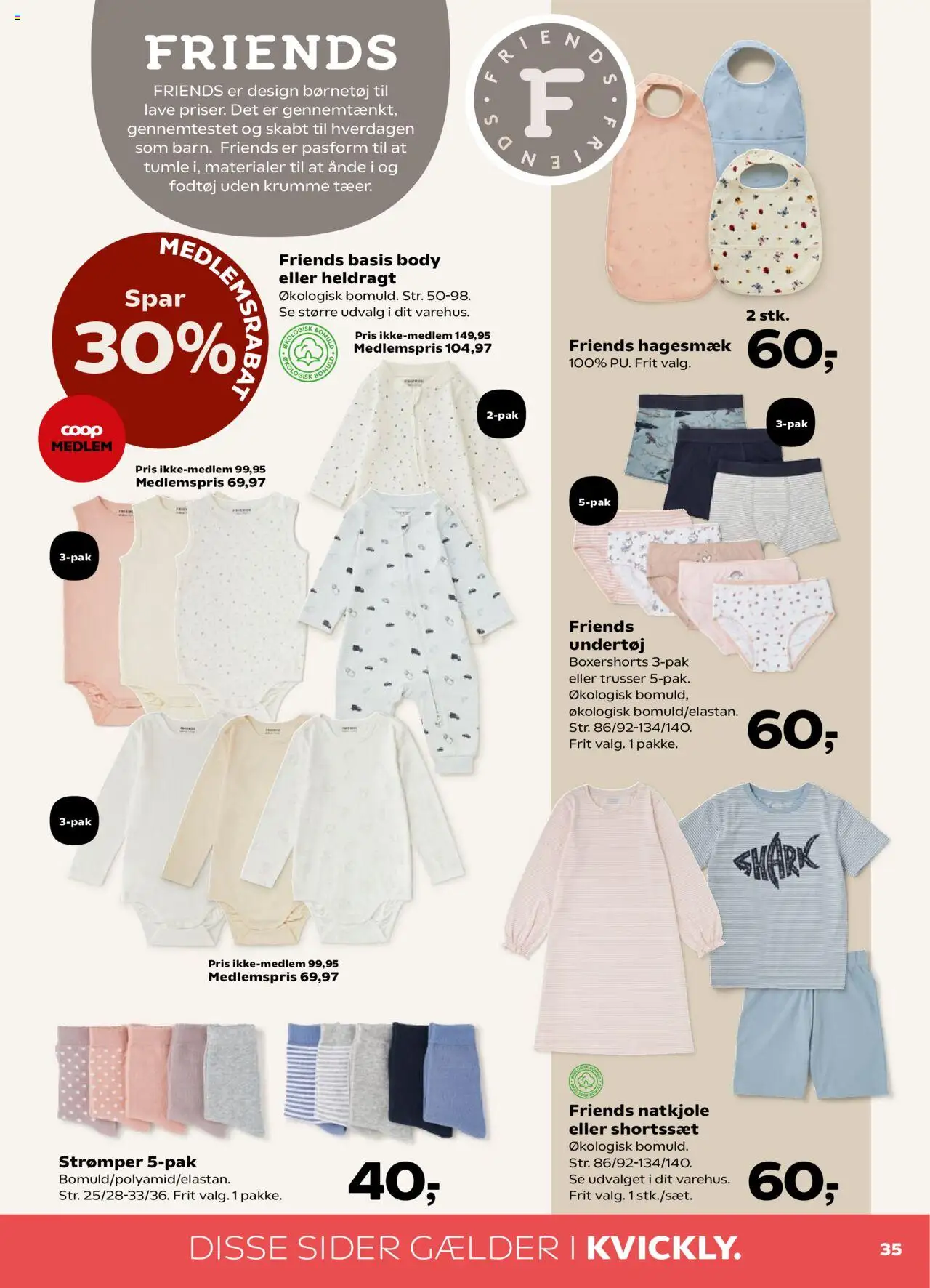 Kvickly Tilbudsavis gyldig fra 06.06.2025 | Side: 35 | Produkter: Undertøj, Trusser, Søm, Strømper
