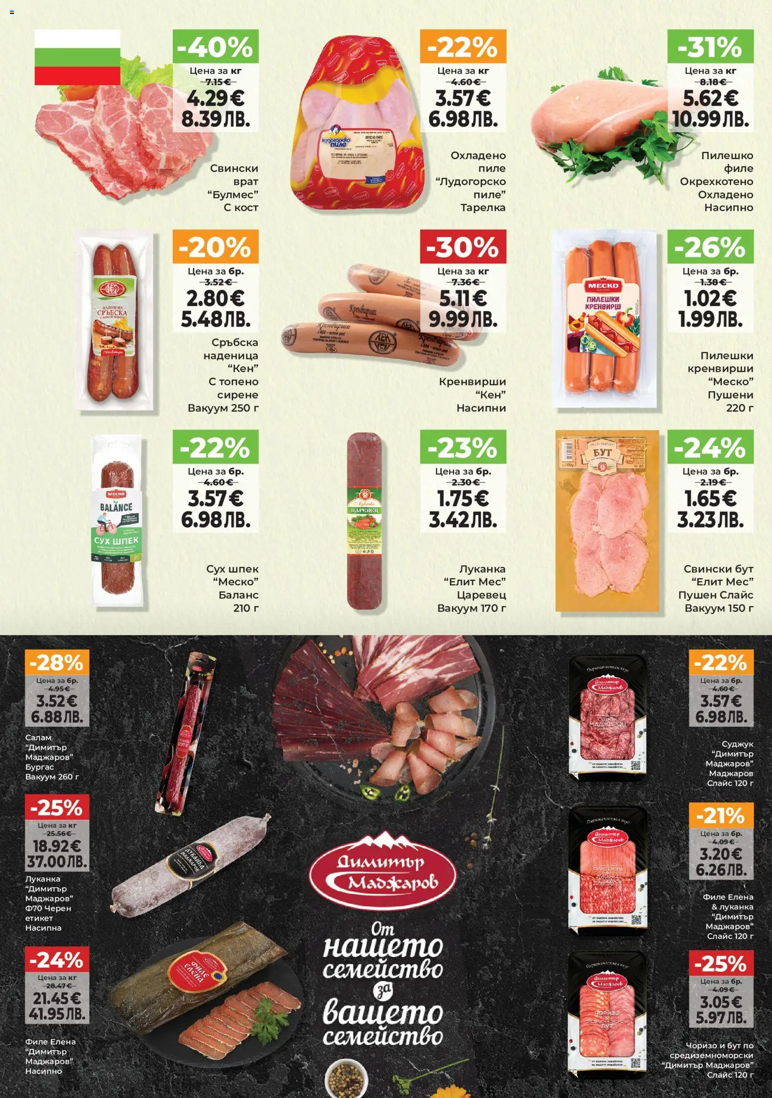 {H1} | Страница: 2 | Продукти: Салам, Наденица, Суджук, Пилешко