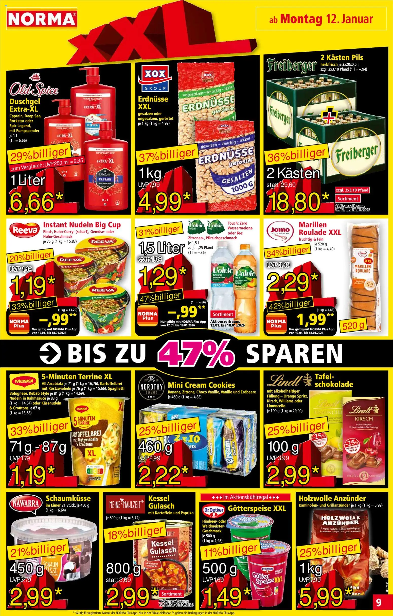 Norma Prospekt 	 – gültig ab 12.01.2026 | Seite: 9 | Produkte: Paprika, Gulasch, Wassermelone, Volvic