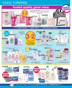 Clicks specials catalogue – valid from 23.04.2026 | Page: 42 | Products: Bag, Milk, Oil, Cream