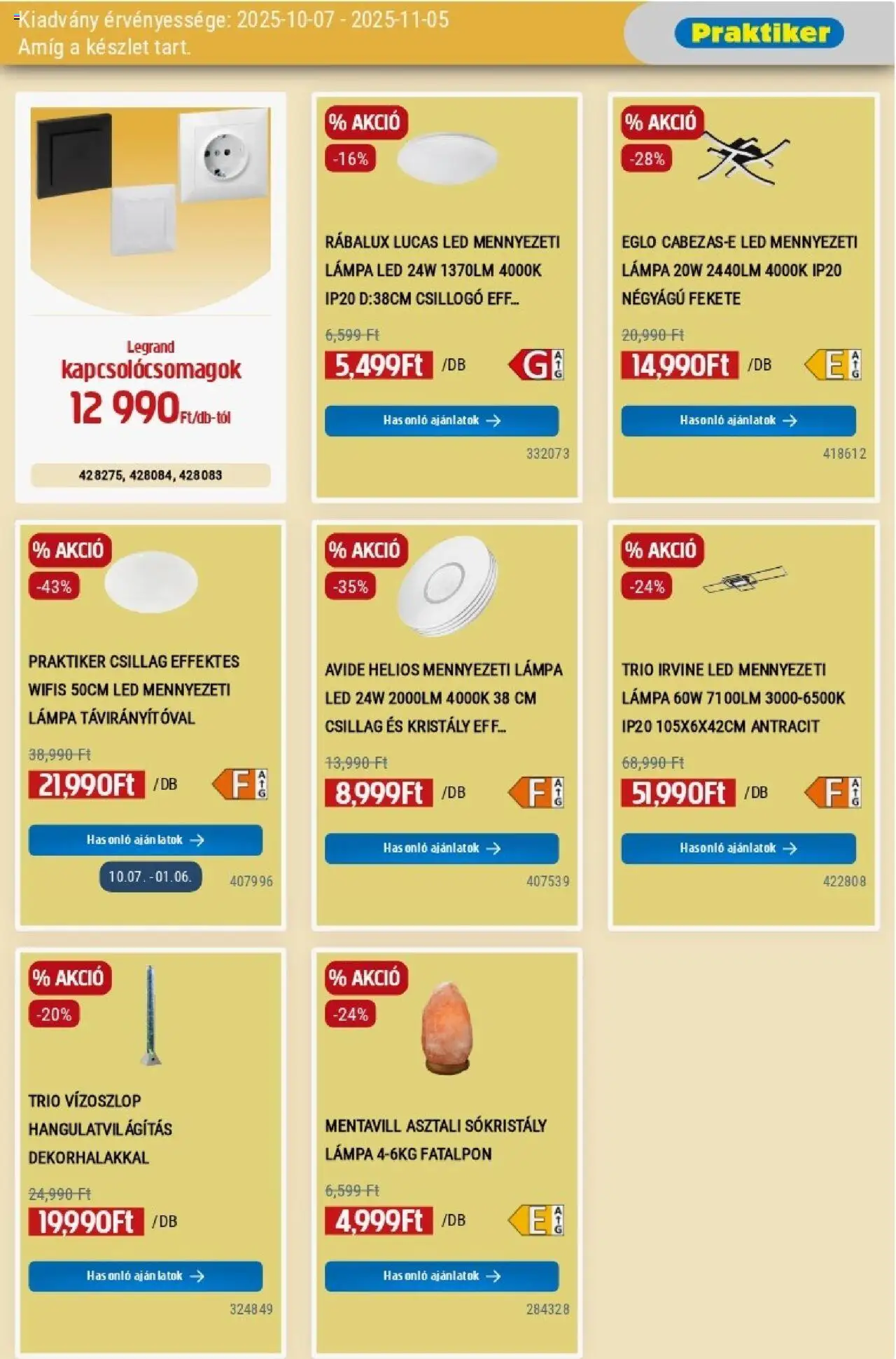 AlphaZoo akciós ujság - amely érvényes a következő dátumtól: 07.10.2025 | Oldal: 19 | Termékek: Mennyezeti lámpa, Lámpa