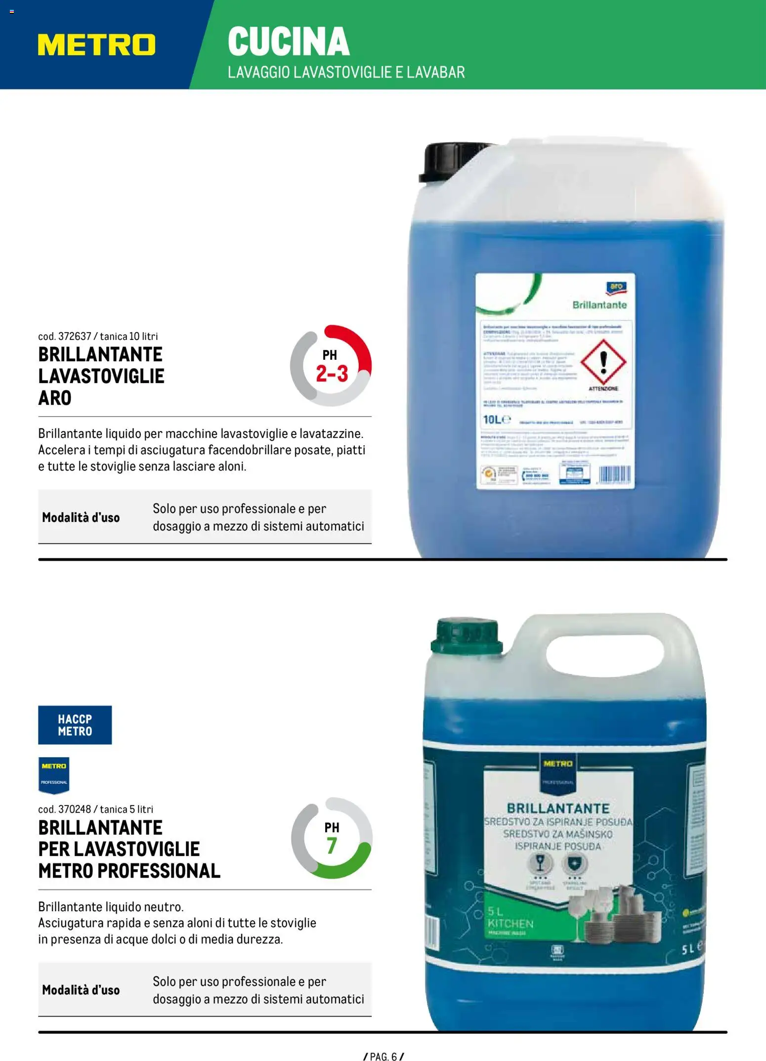 Volantino Metro del 07.01.2026 | Pagina: 6 | Prodotti: Lavastoviglie, Tanica