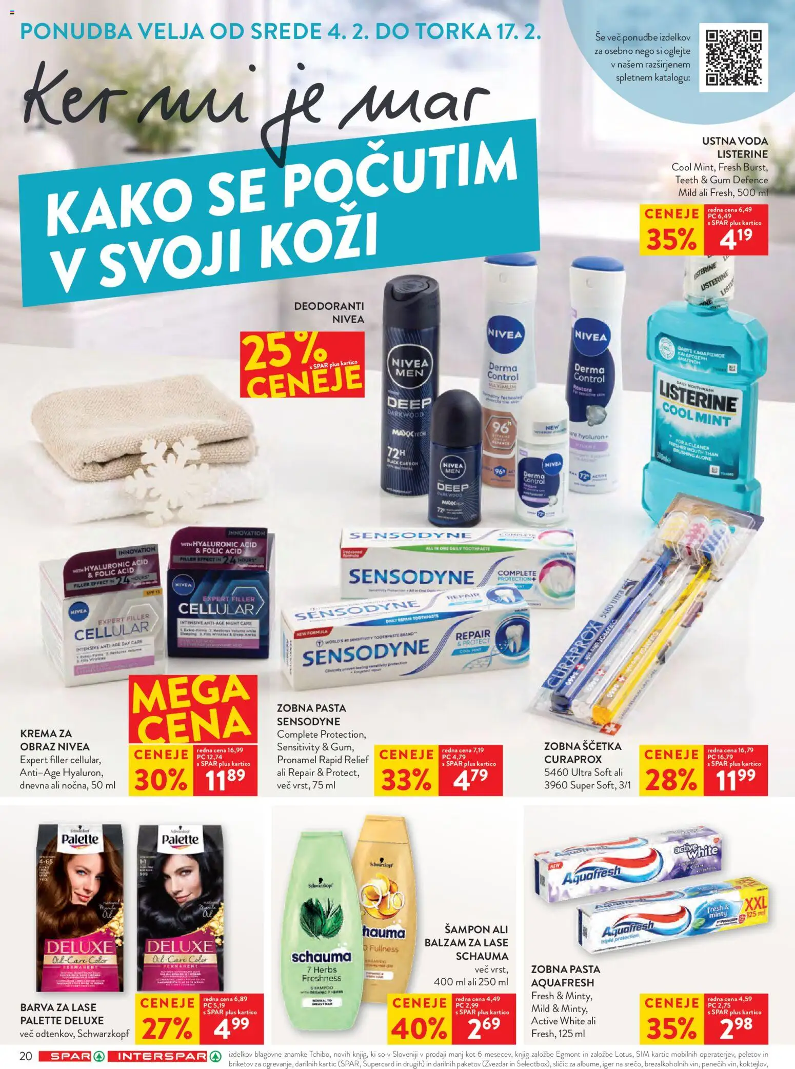 Novi Spar katalog ponudbe – veljaven od 04.02.2026 | Stran: 29 | Izdelki: Barva za lase, Krema, Zobna scetka, Barva