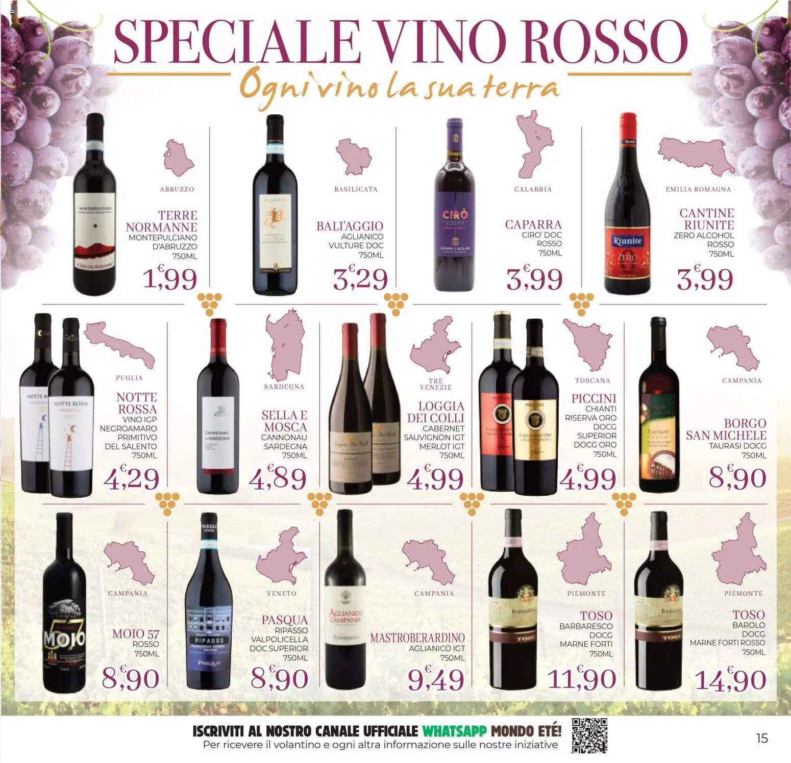 Volantino Eté del 18.02.2026 | Pagina: 15 | Prodotti: Vino, Vino rosso, Terra