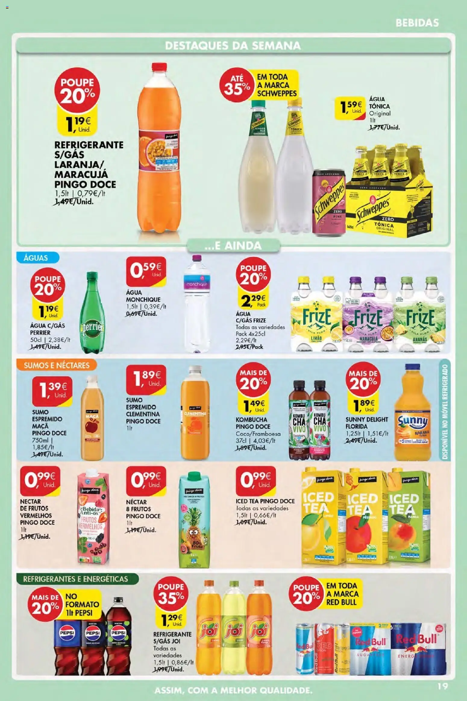 Pingo Doce Poupe Esta Semana Açores │ válido de 12.02.2026 | Página: 19 | Produtos: Kombucha, Maça, Água com gás, Soda