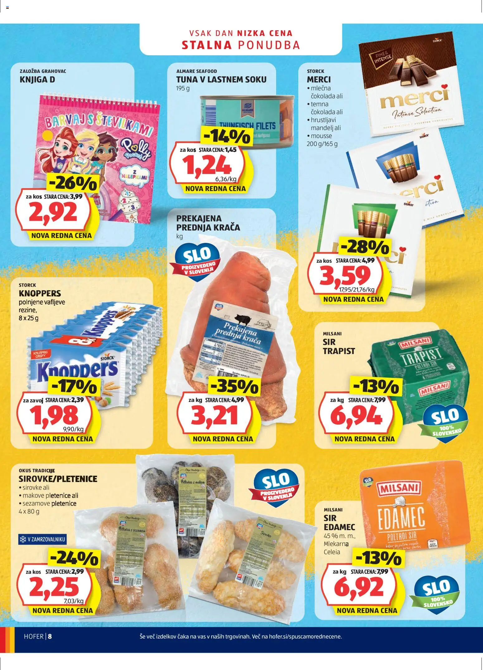Hofer SI katalog | vrijedi od 23.12.2025 | Stranica: 8 | Proizvodi: Sir, Čokolada, Merci, Tuna