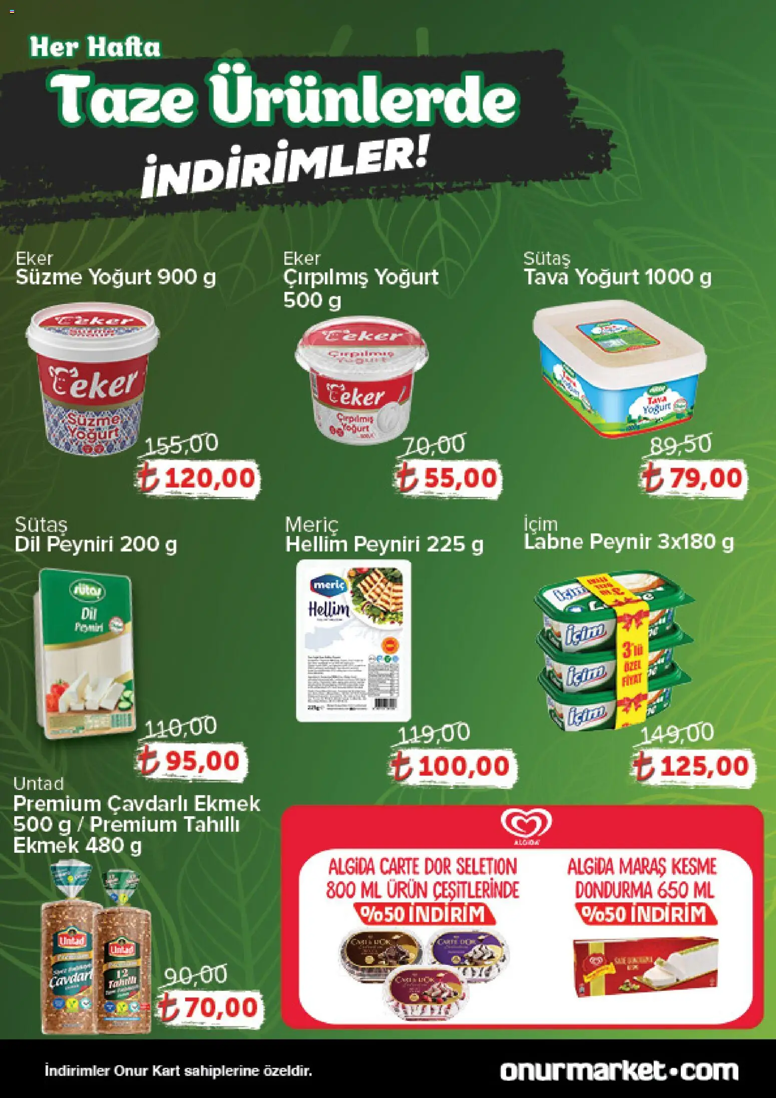Onur Market Katalog Gurme - Istanbul - 25.12.2025 tarihinden itibaren geçerlidir | Sayfa: 6 | Ürünler: Peynir, Yoğurt, Ekmek, Dondurma
