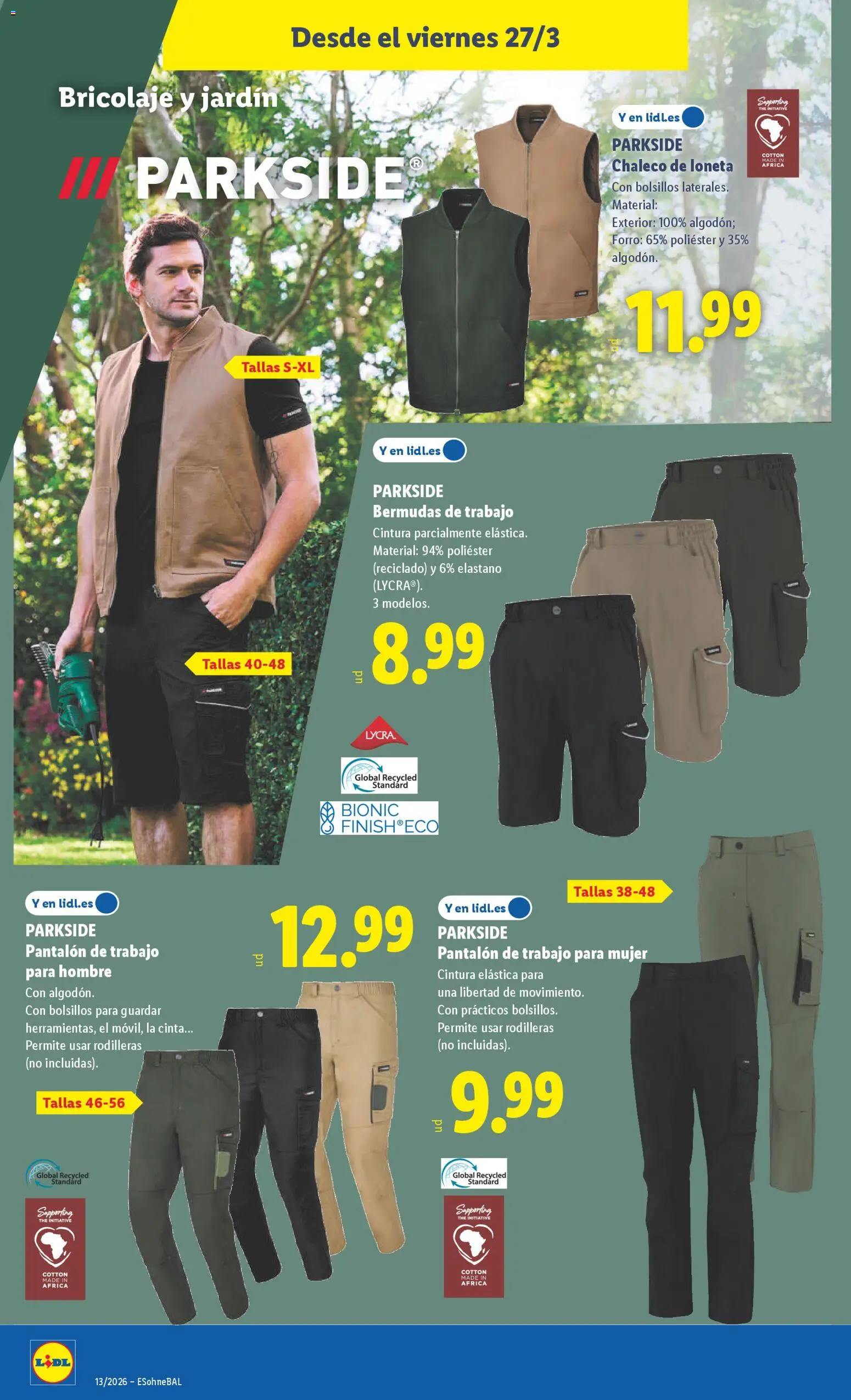 Lidl folleto de bazar │ válido desde el 23.03.2026 | Página: 16 | Productos: Chaleco, Bermudas