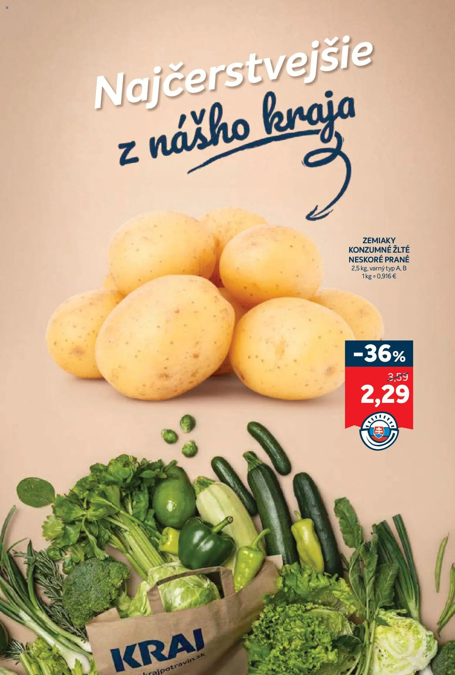 Nové Kraj akcie – leták je platný od 12.02.2026 | Strana: 3 | Produkty: Zemiaky