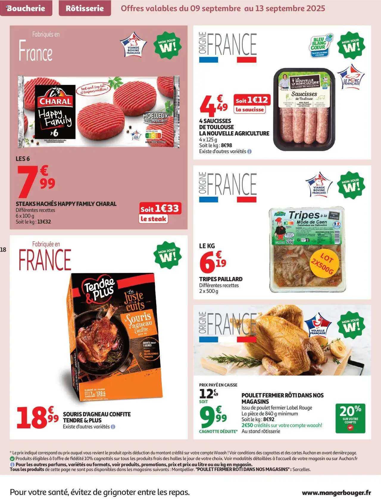  | Page: 18 | Produits: Souris, Volaille, Viande, Viande bovine