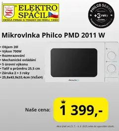 Elektro Spáčil leták - Slevy od 23.07.2025 | Strana: 4 | Produkty: Mikrovlnka, Talíř, Elektro