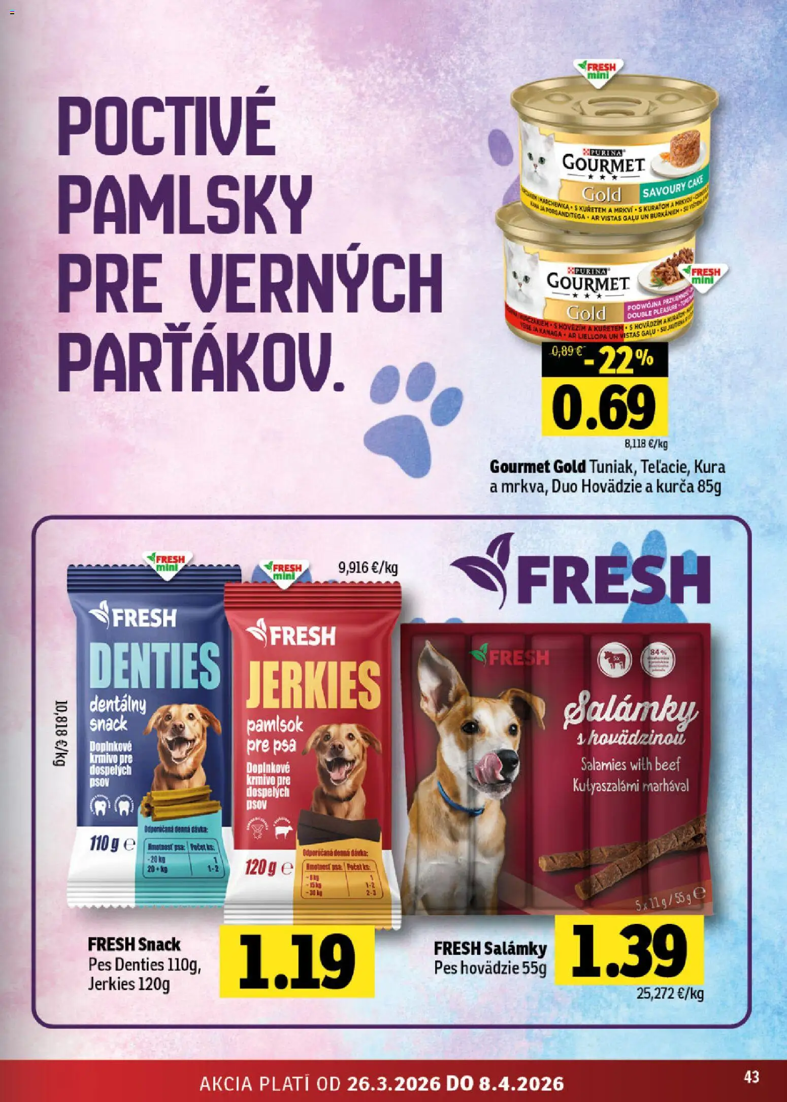 Nové Fresh akcie – leták je platný od 26.03.2026 | Strana: 43 | Produkty: Kurča