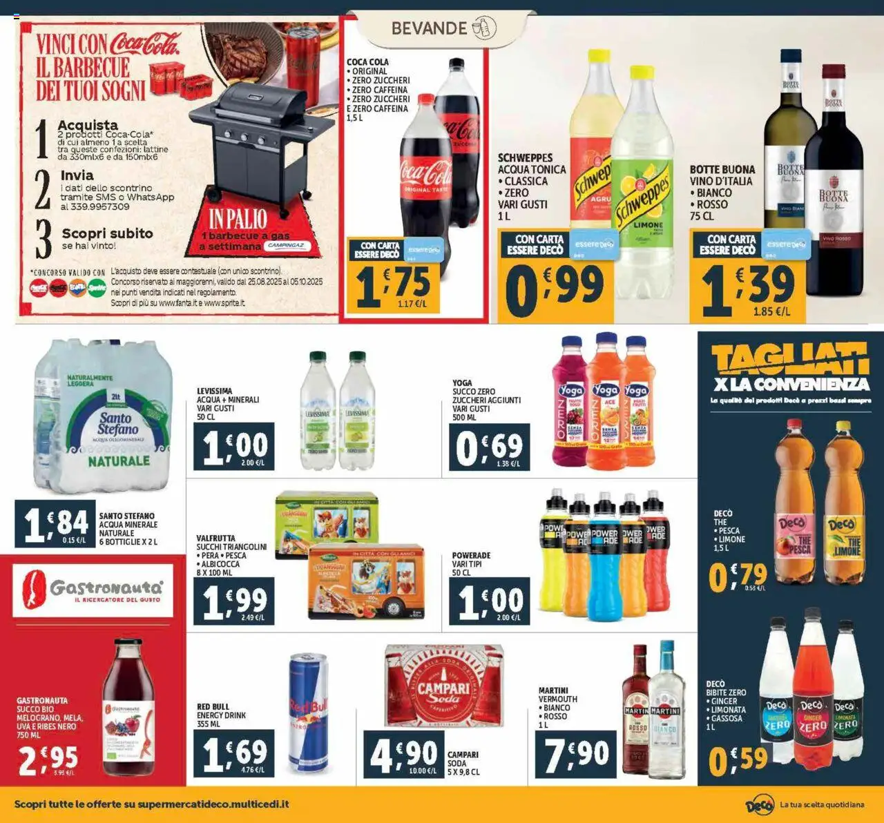 Volantino Decò del 12.09.2025 | Pagina: 16 | Prodotti: Succo, Limone, Acqua minerale, Vino rosso