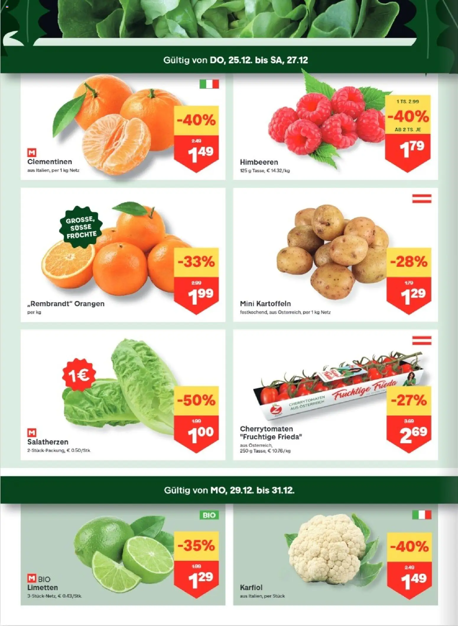 MPREIS Absam gültig ab 25.12.2025 | Seite: 2 | Produkte: Kartoffeln, Orangen