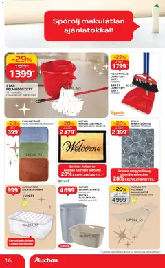 Auchan - Fehér hetek hipermarket ajánlataink - amely érvényes a következő dátumtól: 24.12.2025 | Oldal: 16