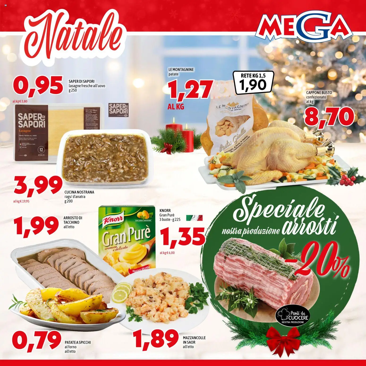 Volantino Mega del 11.12.2025 | Pagina: 3 | Prodotti: Arrosto, Insalata, Tacchino, Pasta