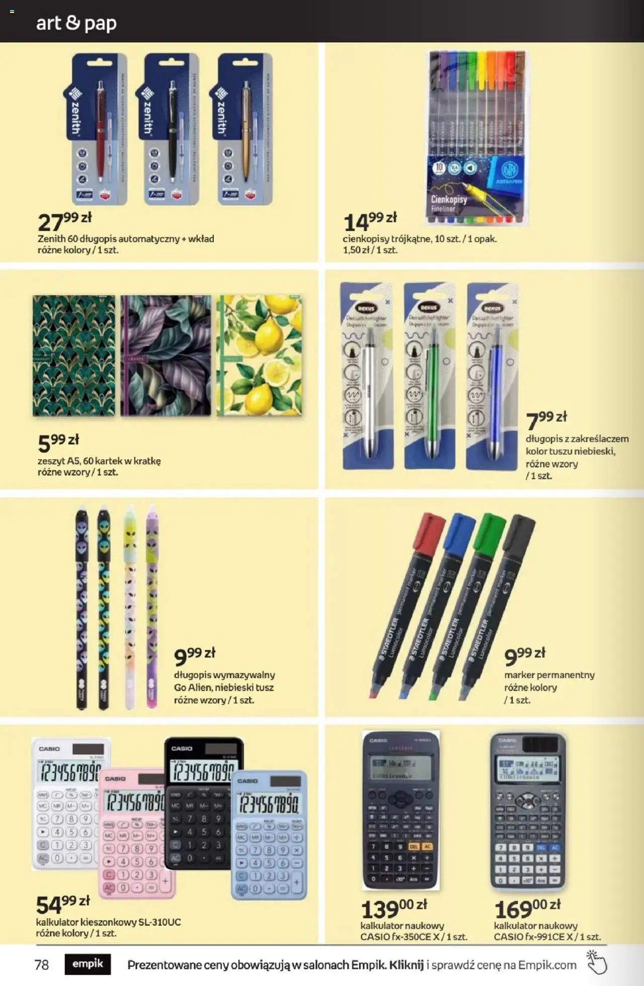 Empik promocje od 10.09.2025 | Strona: 78 | Produkty: Kalkulator, Zeszyt