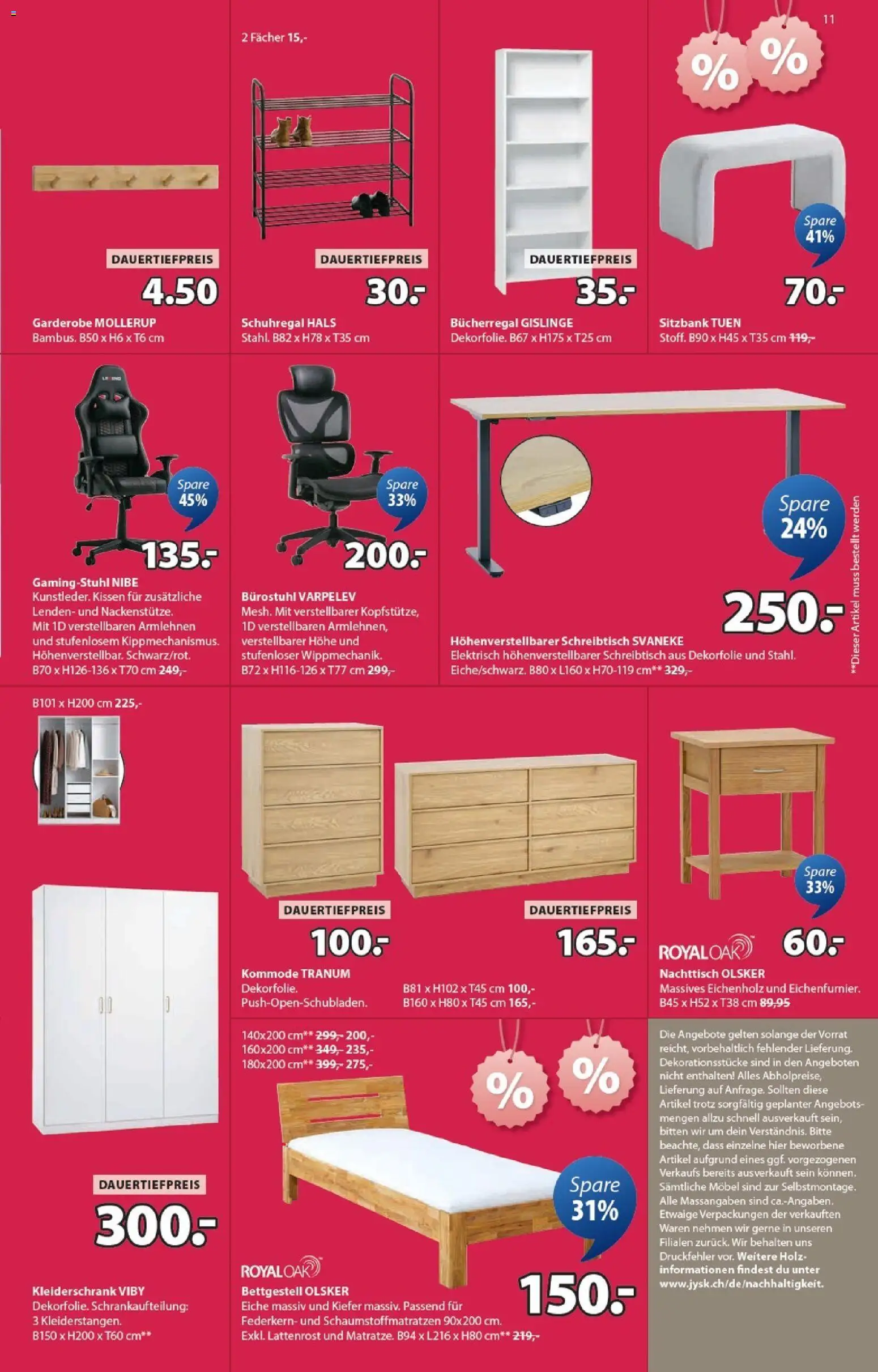 JYSK Aktionen – gültig ab 23.12.2025 | Seite: 11 | Produkte: Sitzbank, Kissen, Nachttisch, Schuhregal
