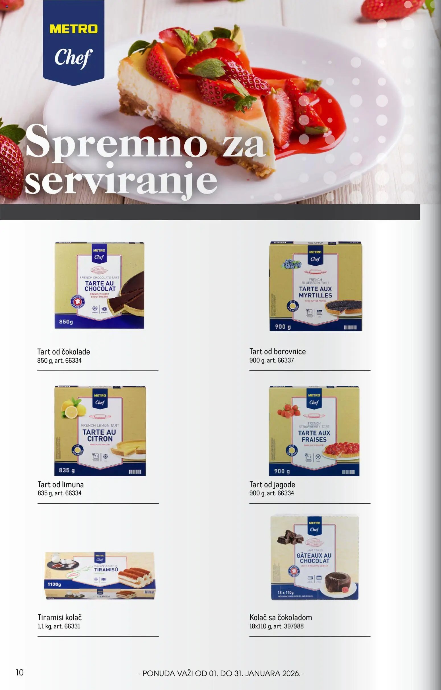 Metro katalog - važi od 01.01.2026 | Strana: 10 | Proizvode: Jagode, Kolač