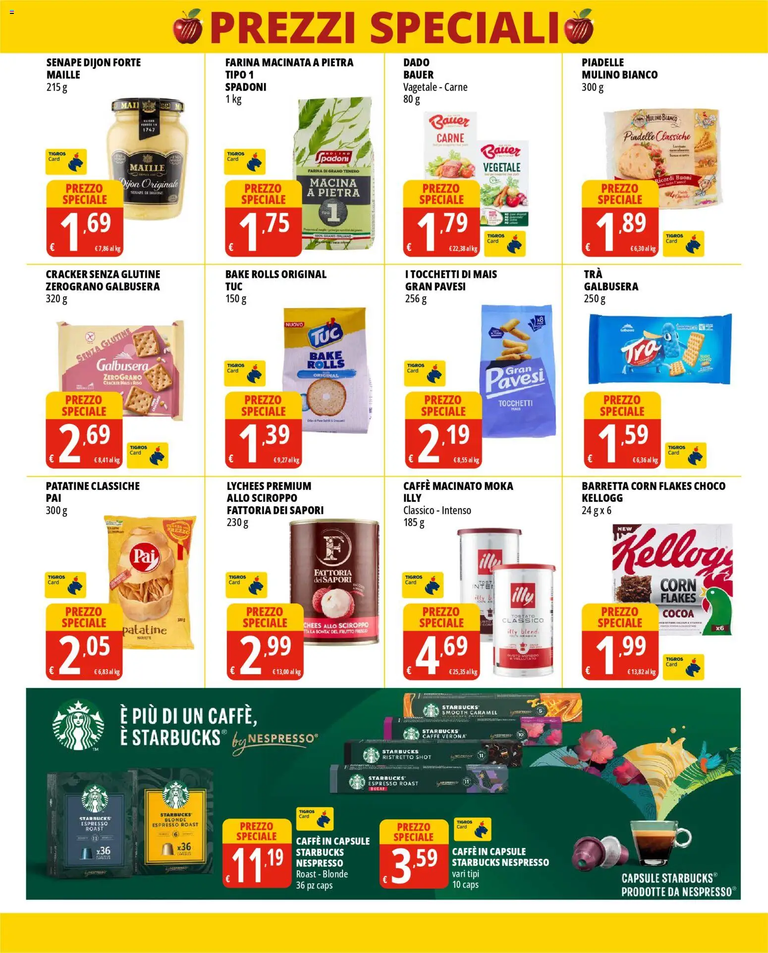 Volantino Tigros del 26.11.2025 | Pagina: 4 | Prodotti: Caffè, Patatine, Barretta, Macina