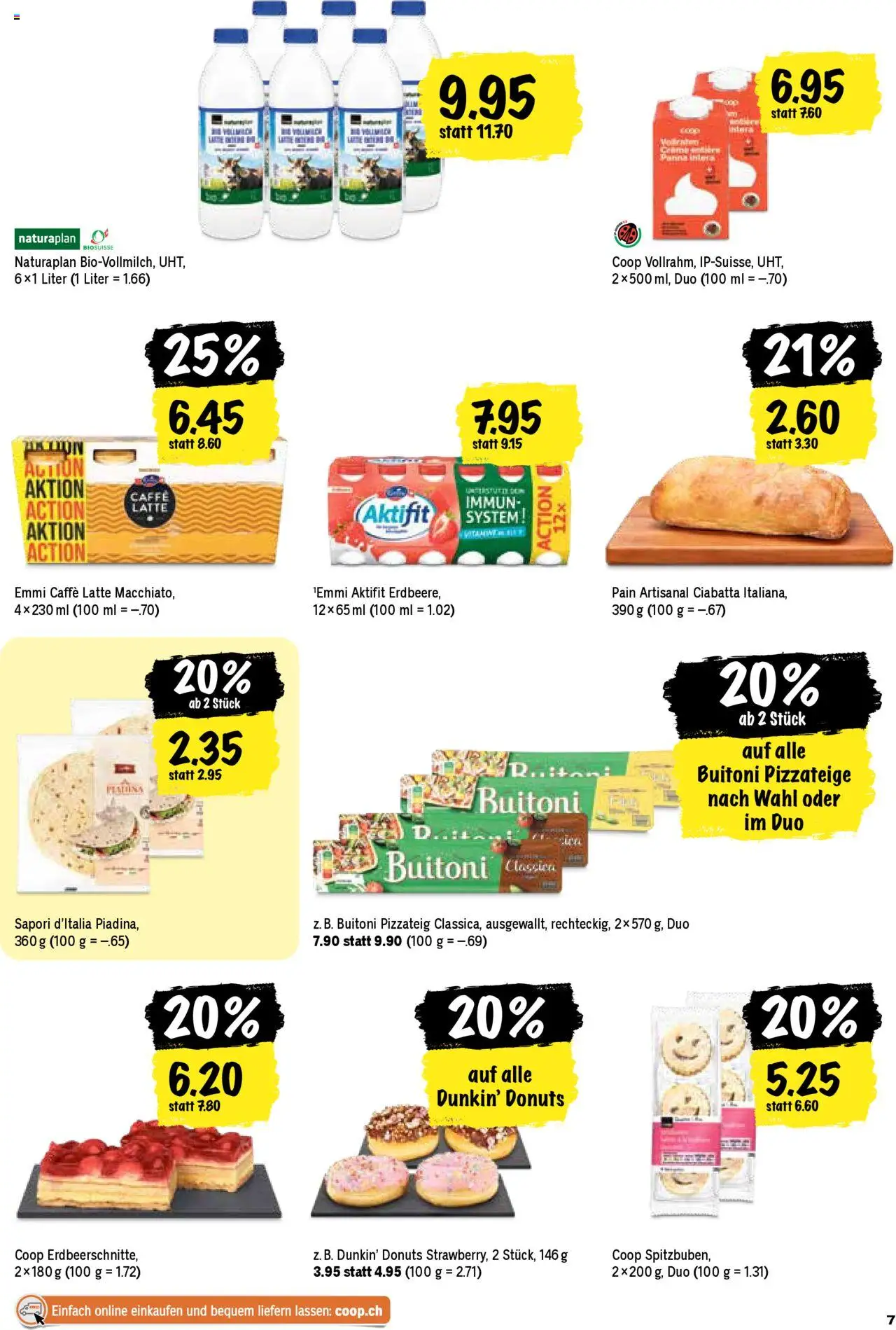 Coop Aktionen ab 21.08.2025 | Seite: 7 | Produkte: Donuts, Pizza, Creme