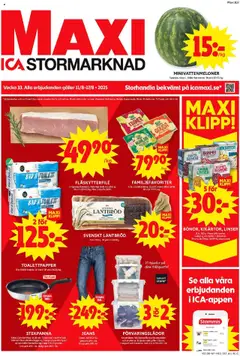 ICA Maxi - erbjudanden - Förhandsvisning av reklamblad från butik ICA Maxi aktuell från 11.08.2025