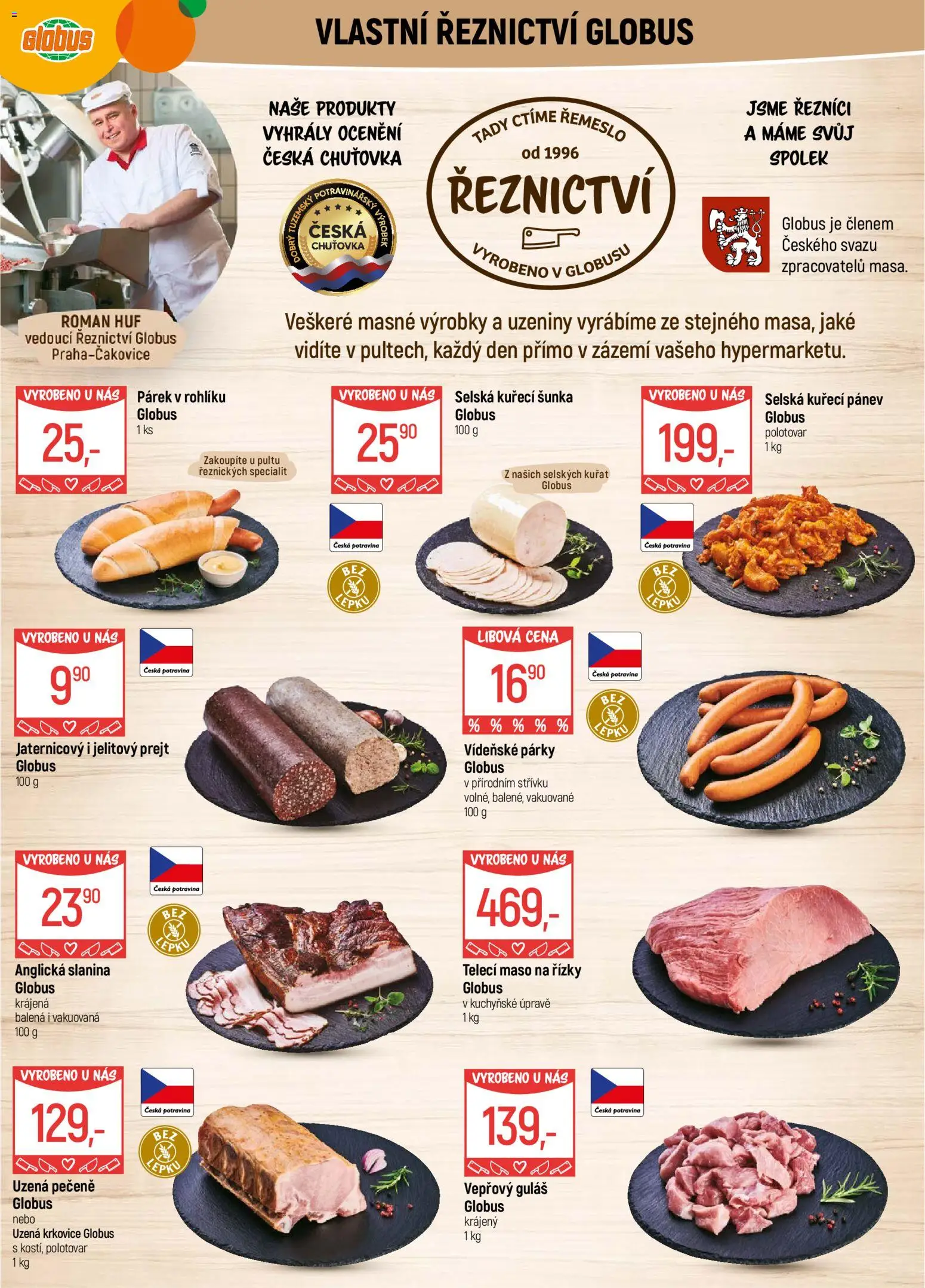 Globus leták - Praha Čakovice od 14.01.2026 | Strana: 5 | Produkty: Globus, Šunka, Pánev, Párky