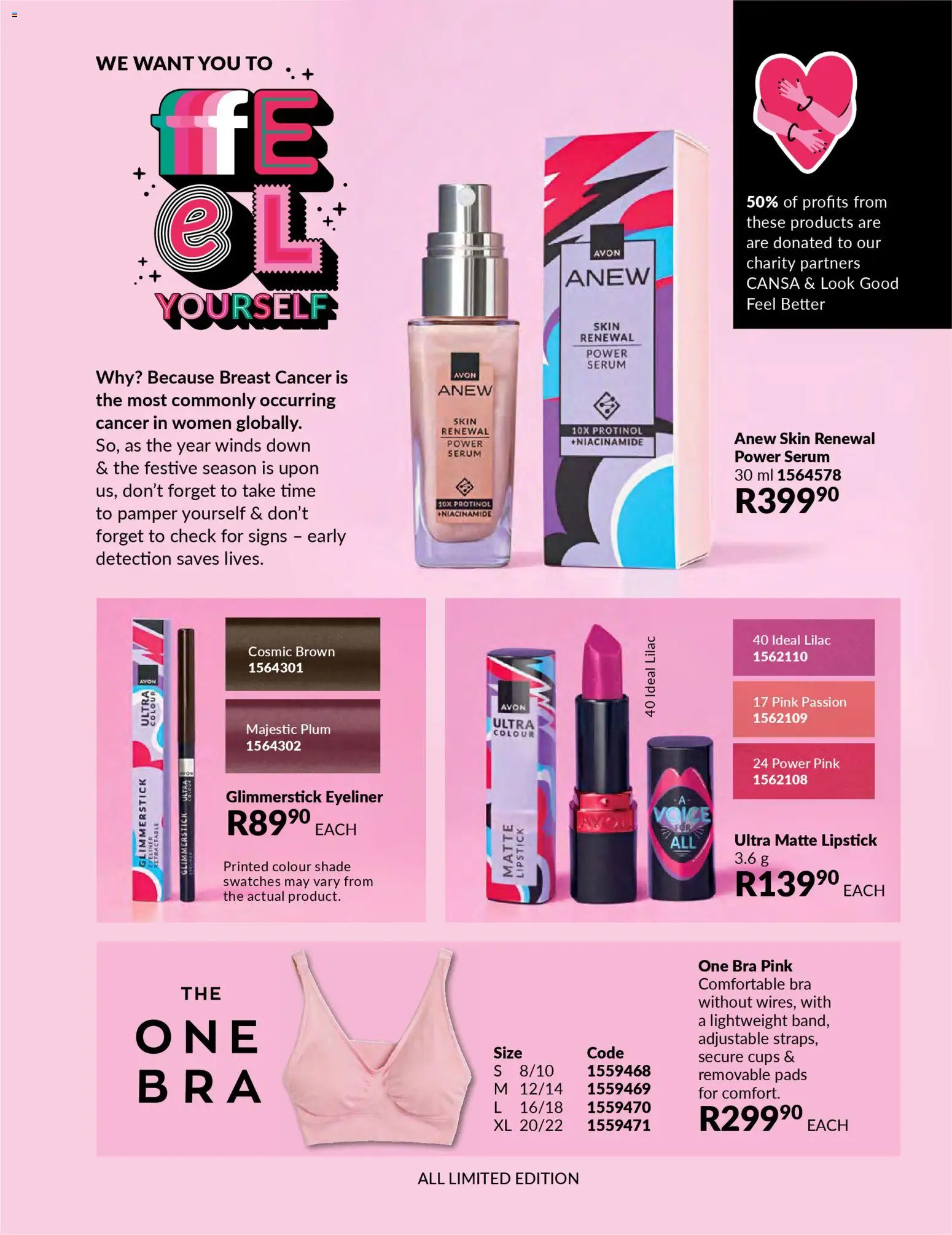 New Avon catalogue – valid from 01.12.2025 | Page: 27 | Products: Serum, Bra, Pads, Lipstick