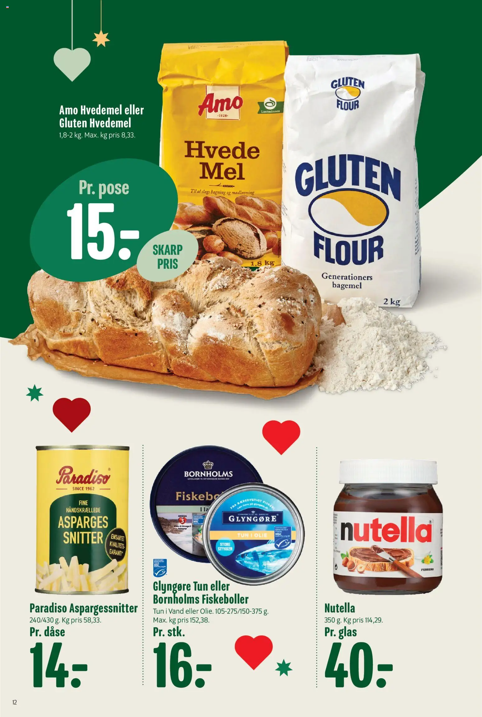 Min Købmand tilbudsavis – gyldig fra 12.12.2025 | Side: 16 | Produkter: Fisk, Tun, Nutella, Aspargessnitter