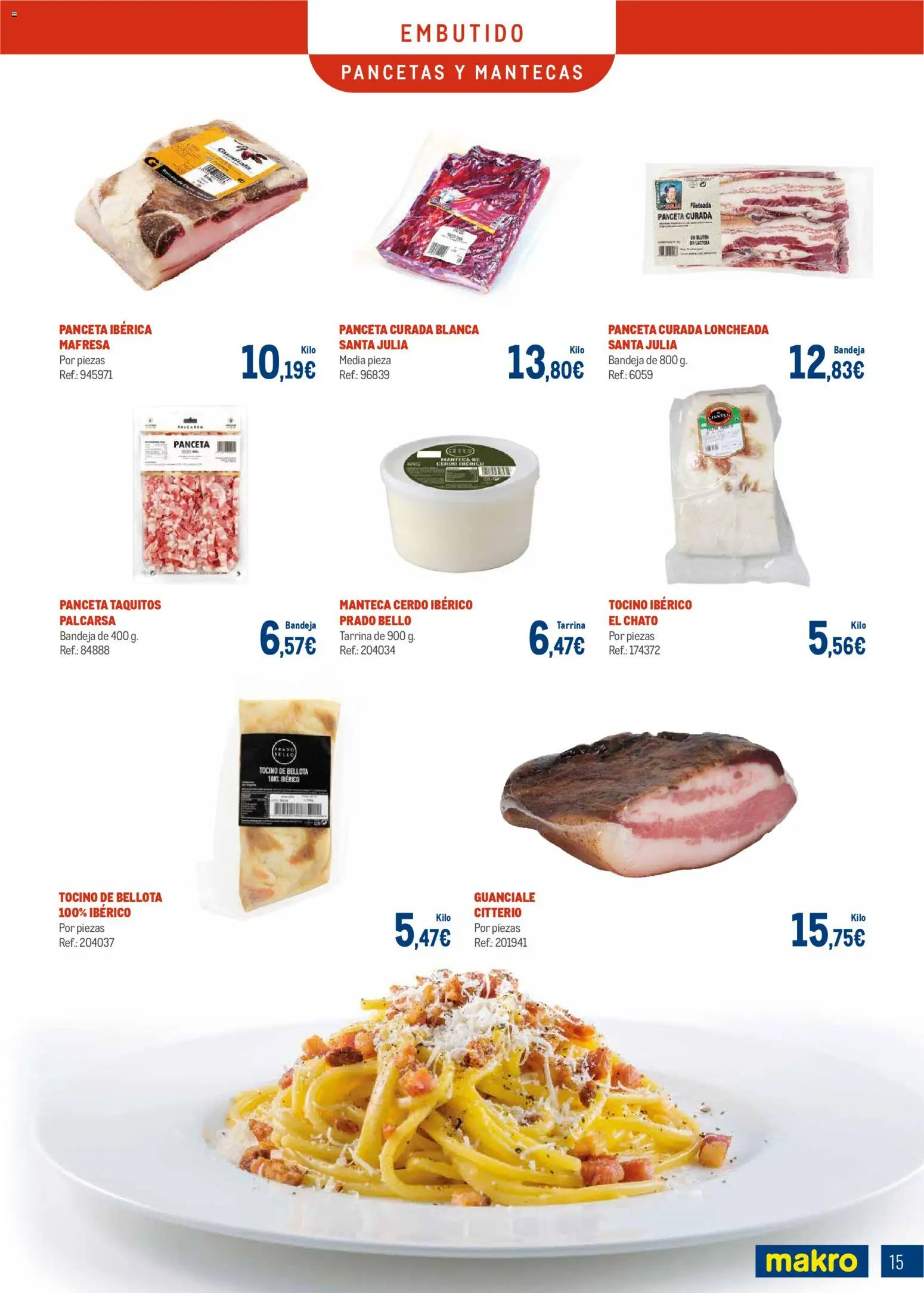 Makro - Charcuteria Cataluña │ válido desde el 01.12.2025 | Página: 15 | Productos: Manteca, Ηλεκτρικός φούρνος, Cerdo, Bandeja
