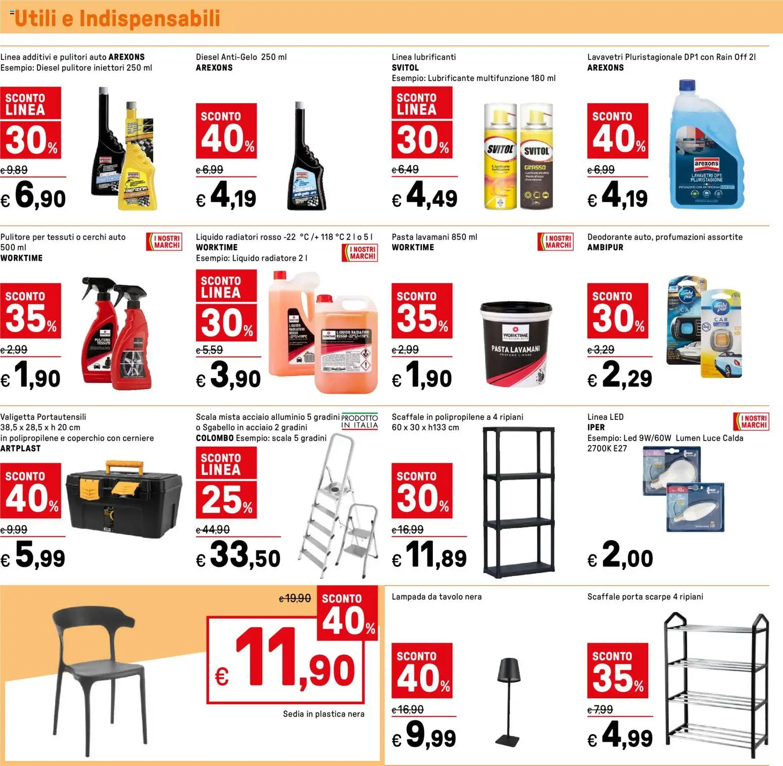 Volantino Iper del 03.11.2025 | Pagina: 42 | Prodotti: Pasta, Sgabello, Scaffale, Sedia