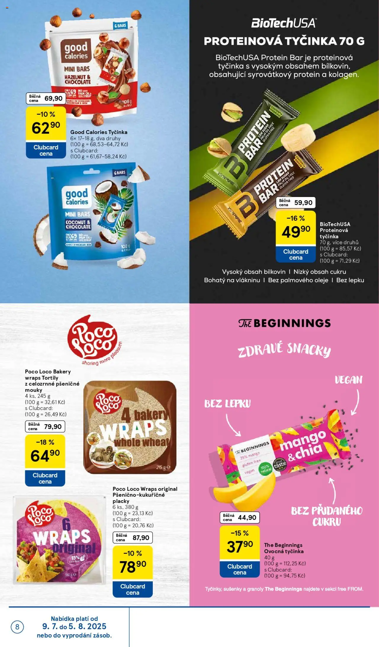 Tesco katalog od 09.07.2025 | Strana: 8 | Produkty: Vegan, Tortilla wraps, Tortilla, Protein