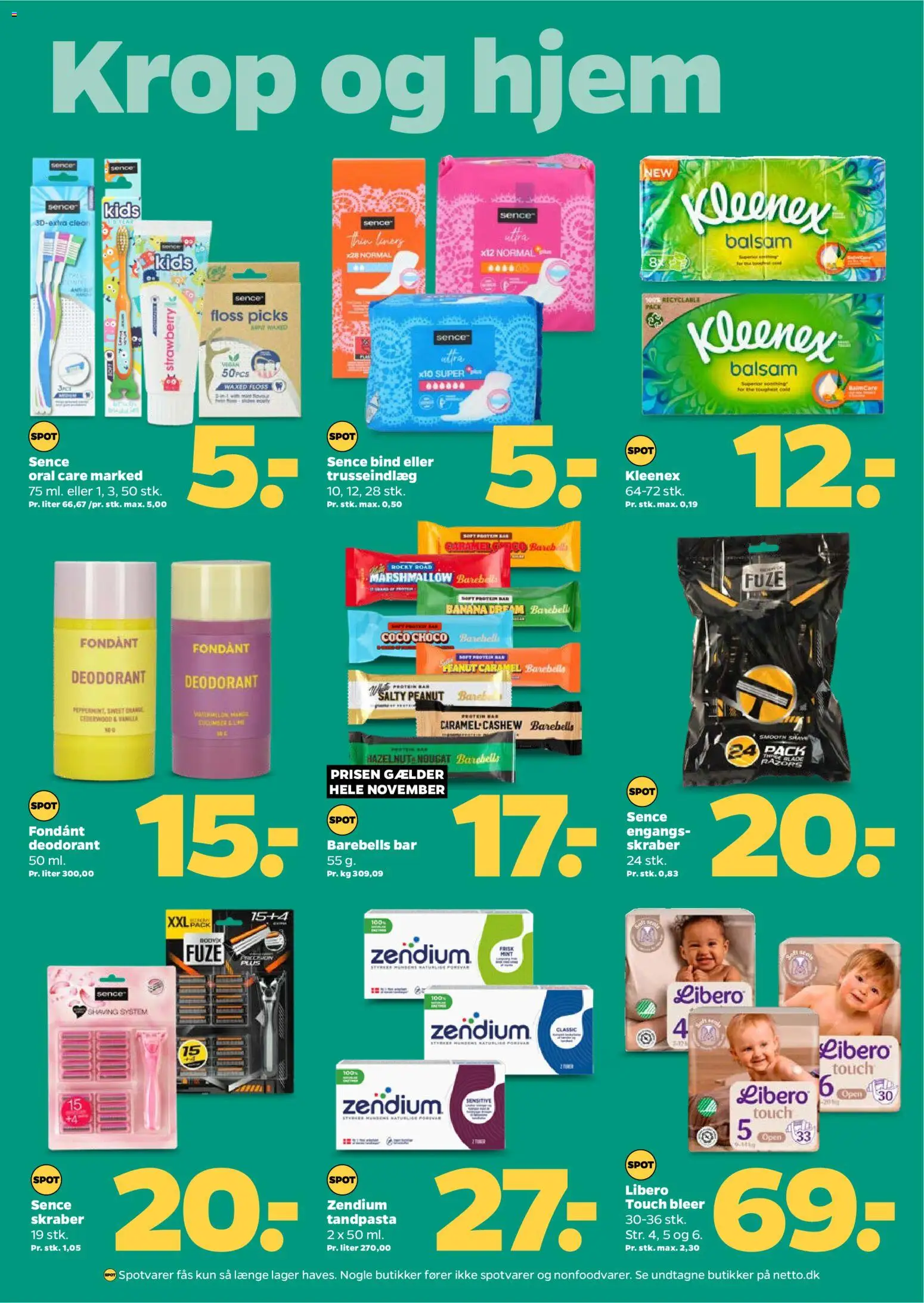Netto tilbudsavis – gyldig fra 01.11.2025 | Side: 32 | Produkter: Balsam, Deodorant, Tandpasta, Nougat