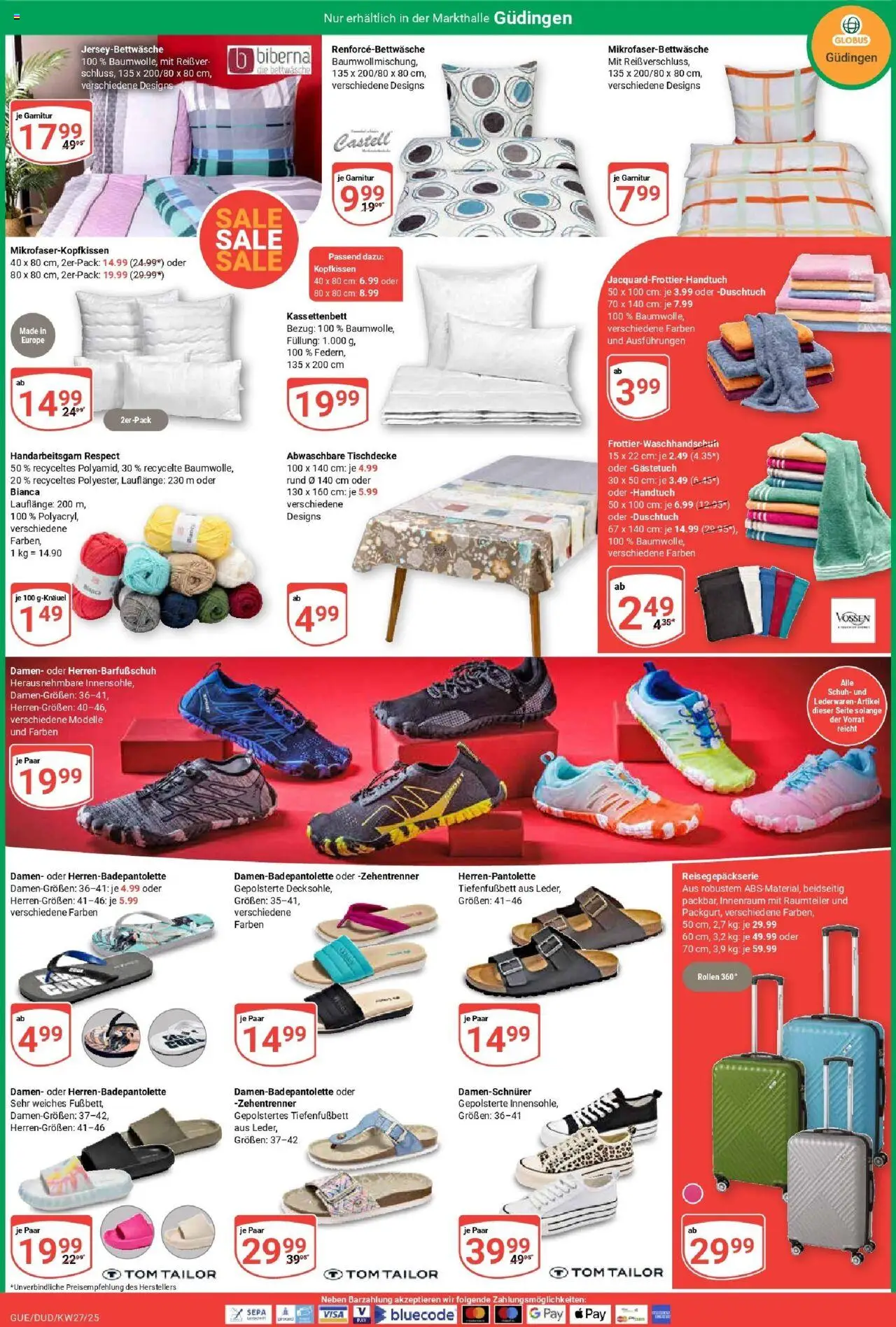 Globus prospekt Saarbrücken-Güdingen	 - gültig ab dem 29.06.2025 | Seite: 29 | Produkte: Raumteiler, Bettwäsche, Kopfkissen