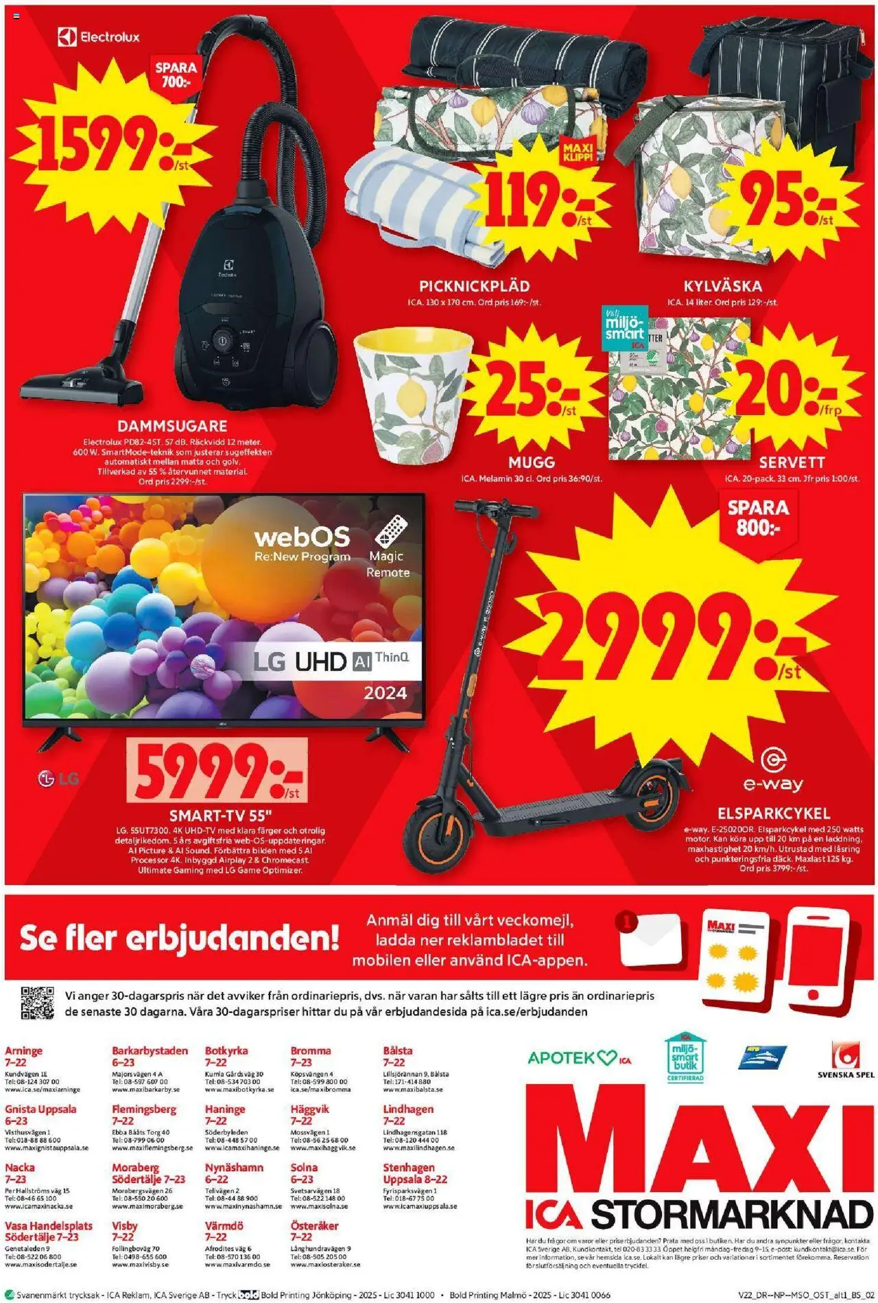ICA Maxi reklamblad aktuell från 26.05.2025 | Sida: 14 | Produkter: Dammsugare, Matta, Te, Spel