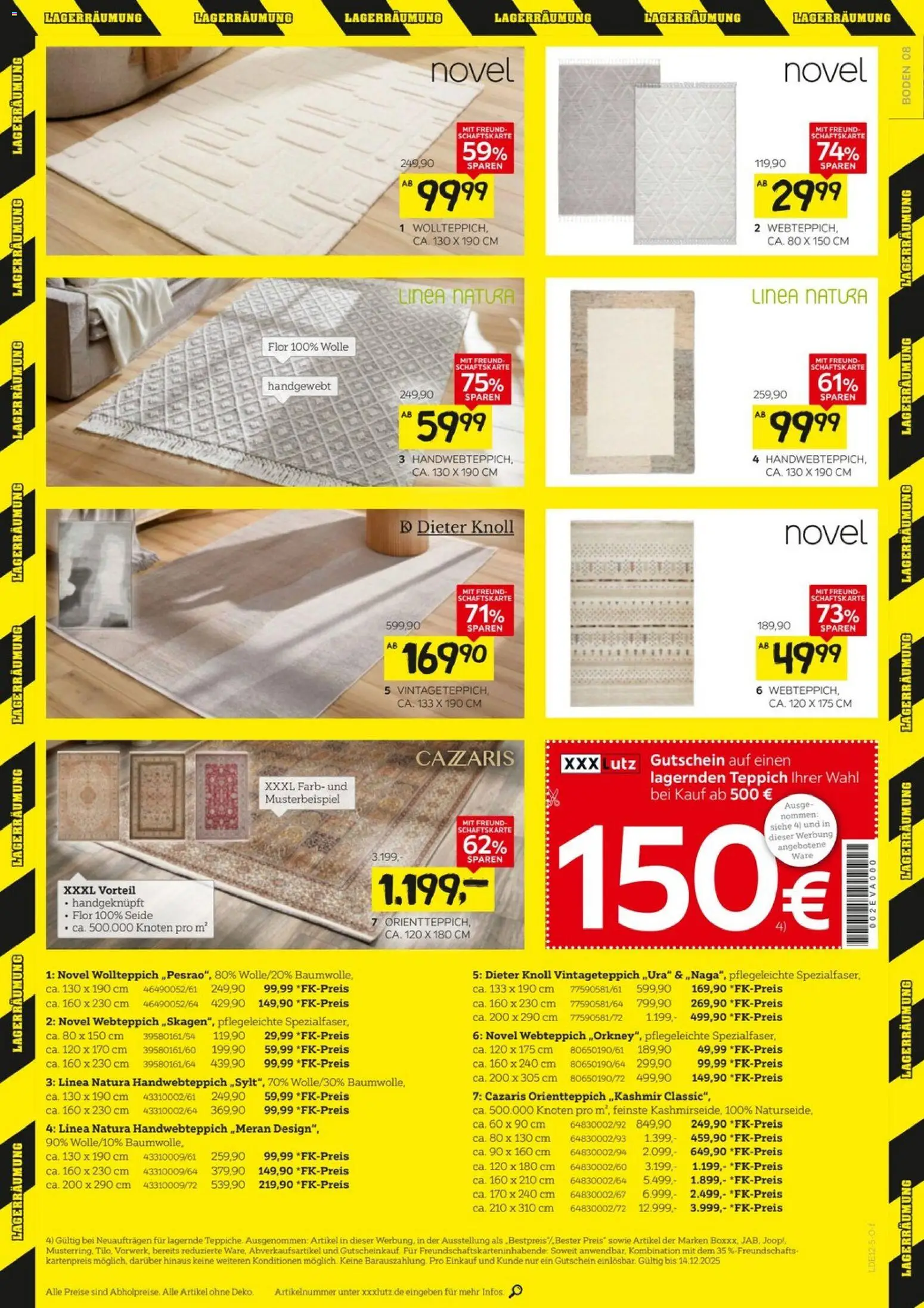 XXXL Lutz Lagerräumungsverkauf – gültig ab 30.11.2025 | Seite: 8 | Produkte: Teppich, Orientteppich