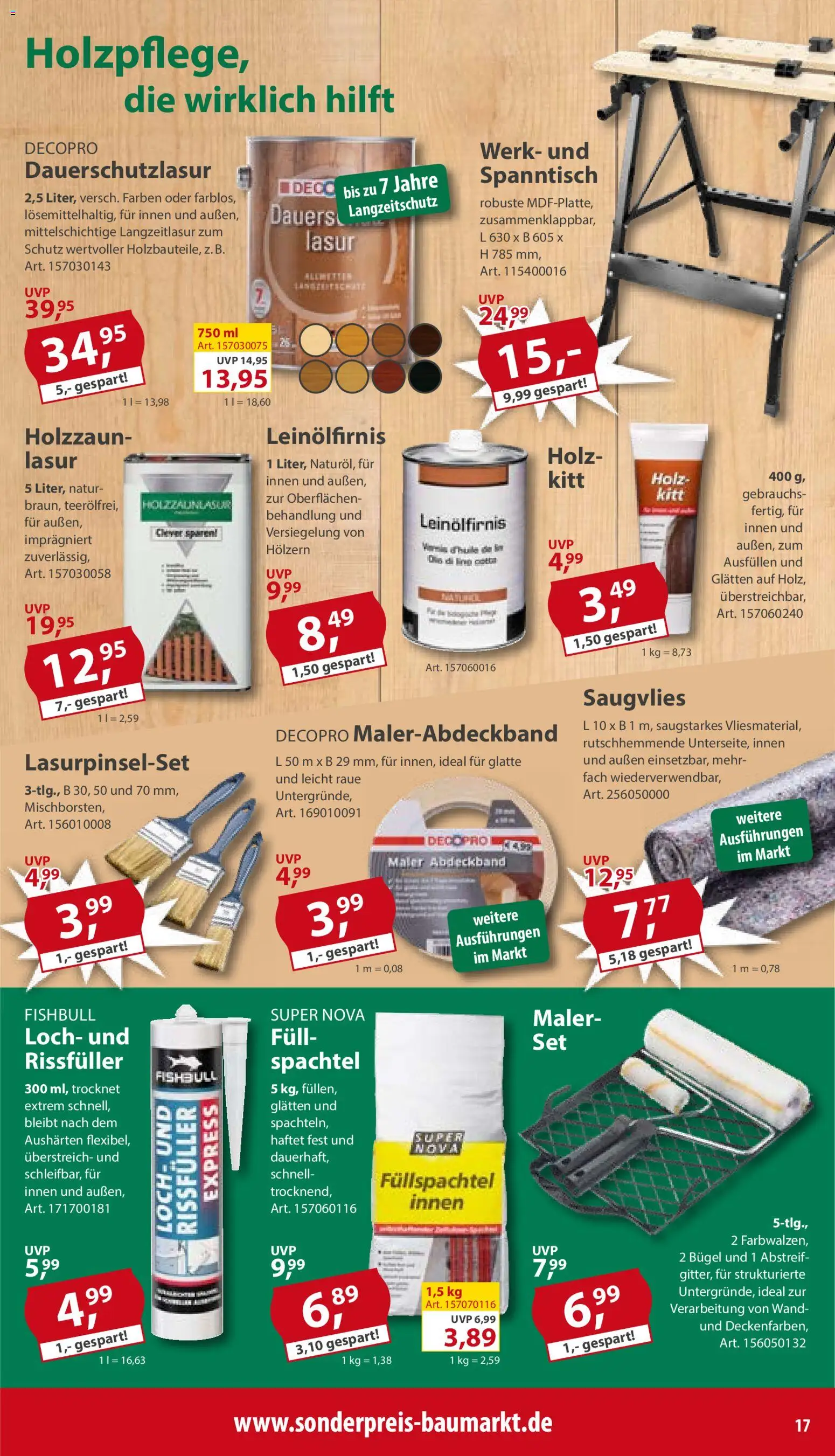 Sonderpreis Baumarkt Prospekt 	 – gültig ab 11.04.2026 | Seite: 17