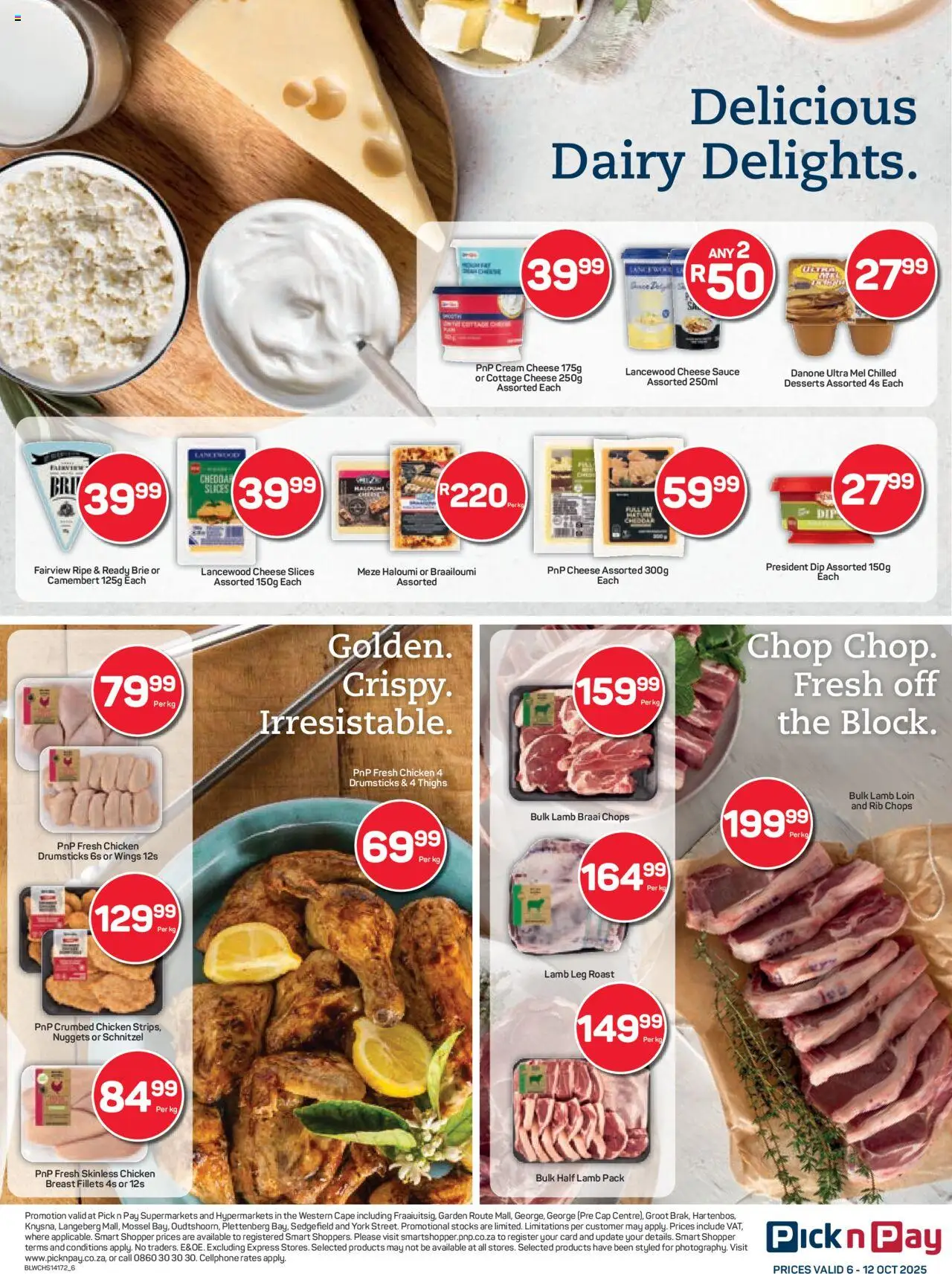 New Pick n Pay catalogue – valid from 06.10.2025 | Page: 6 | Products: Cap, Cheese, Cream, Cottage cheese