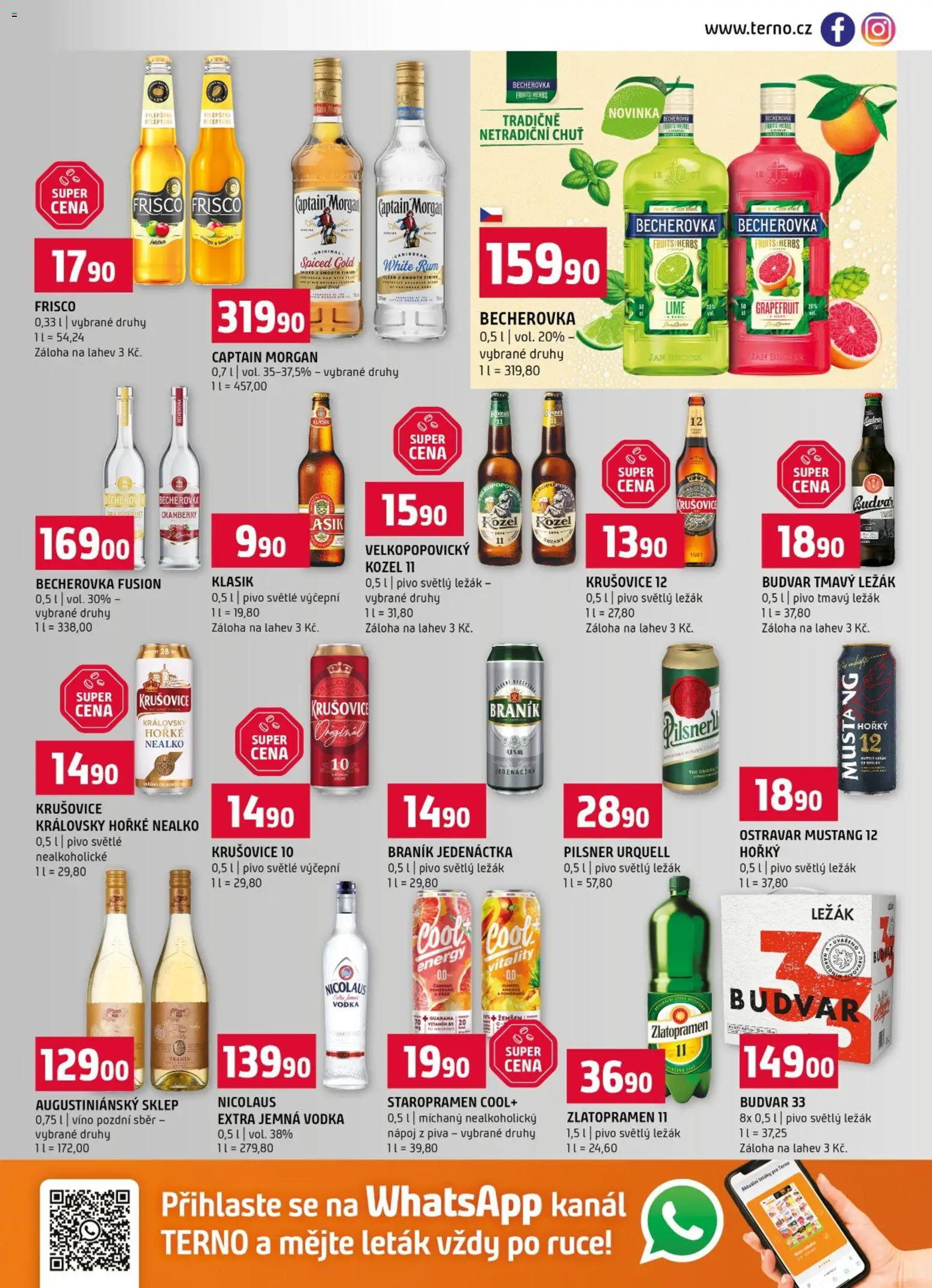 Terno leták od 22.04.2026 | Strana: 13 | Produkty: Vodka, Staropramen Cool, Frisco, Pilsner Urquell