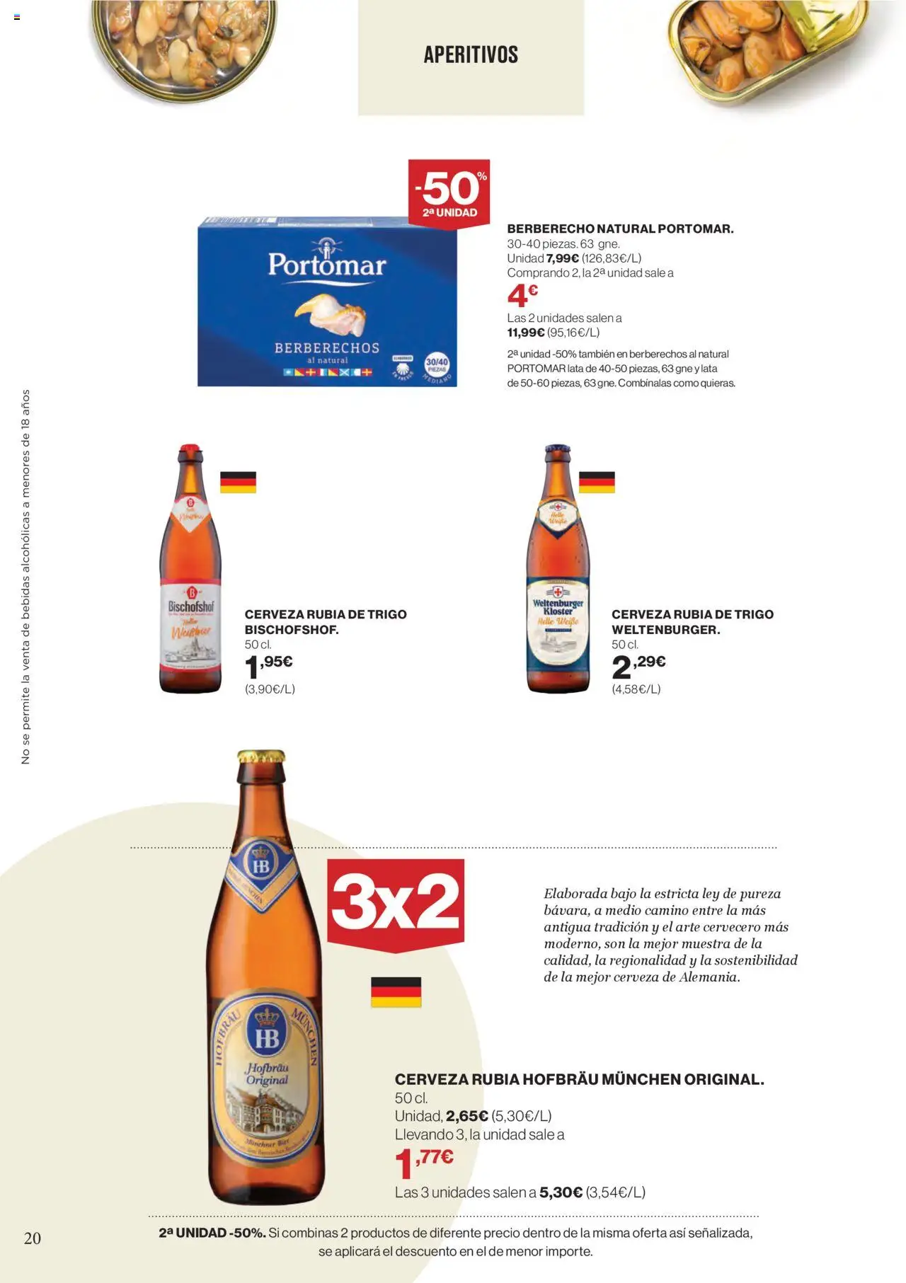 Supercor Canarias │ válido desde el 11.09.2025 | Página: 20 | Productos: Berberechos, Cerveza