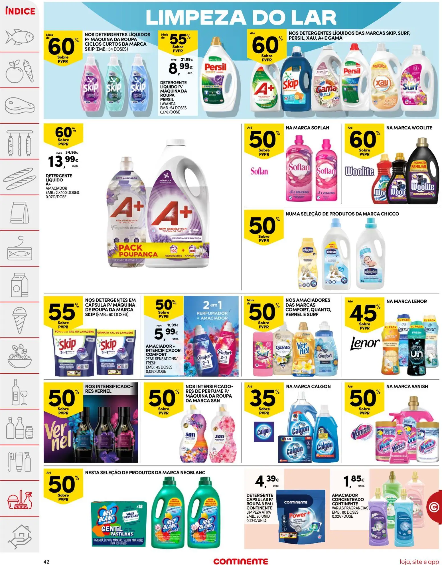 Continente folheto │ válido de 04.11.2025 | Página: 42 | Produtos: Fragrância, Sabão, Detergente, Persil