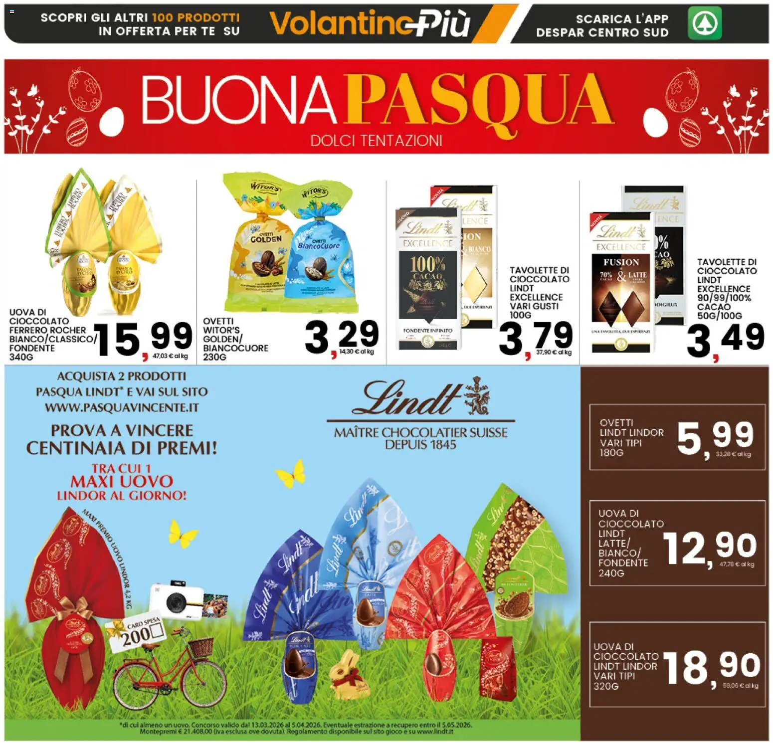 Volantino Interspar del 25.03.2026 | Pagina: 8 | Prodotti: Uova, Cioccolato, Tè, Cacao