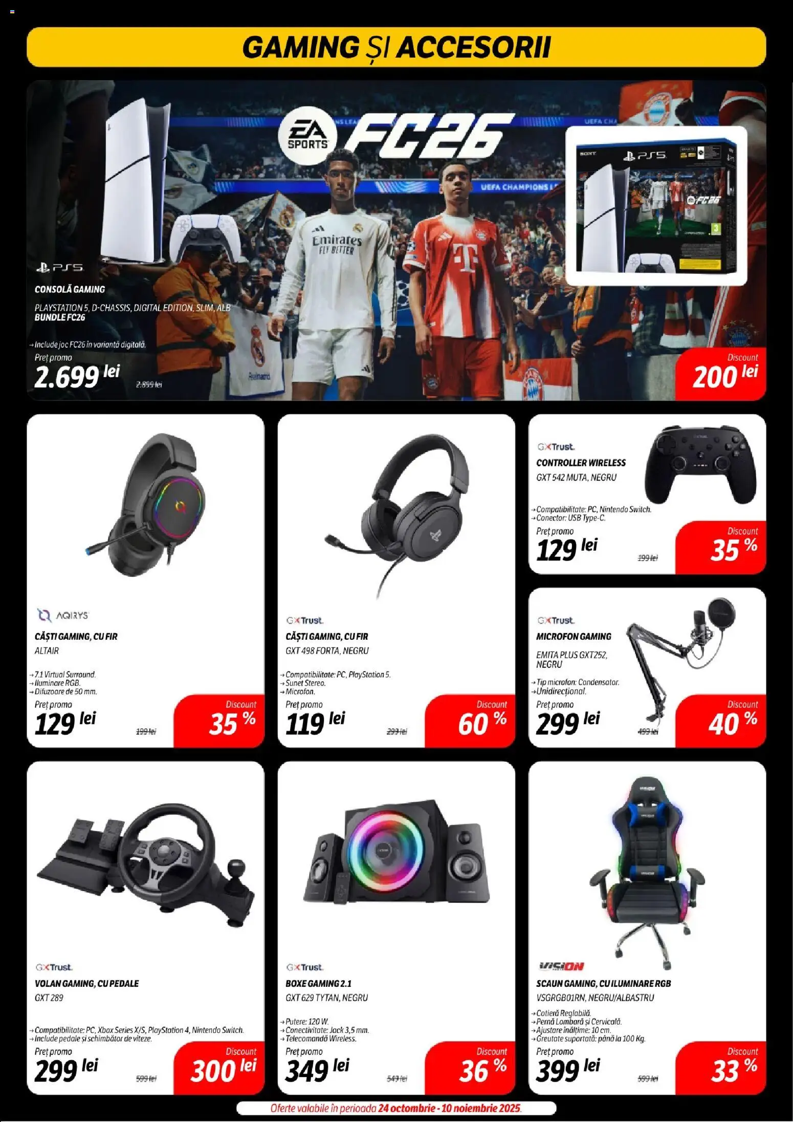 Noul catalog Flanco – valabil de la 07.11.2025 | Pagină: 18 | Produse: Conector, Xbox, Pernă, Scaun