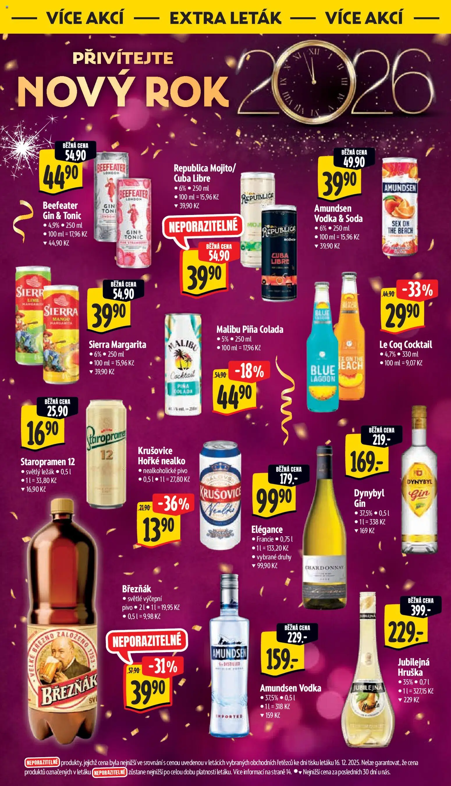Albert leták - Supermarket od 27.12.2025 | Strana: 29 | Produkty: Pivo, Březňák, Gin, Republica