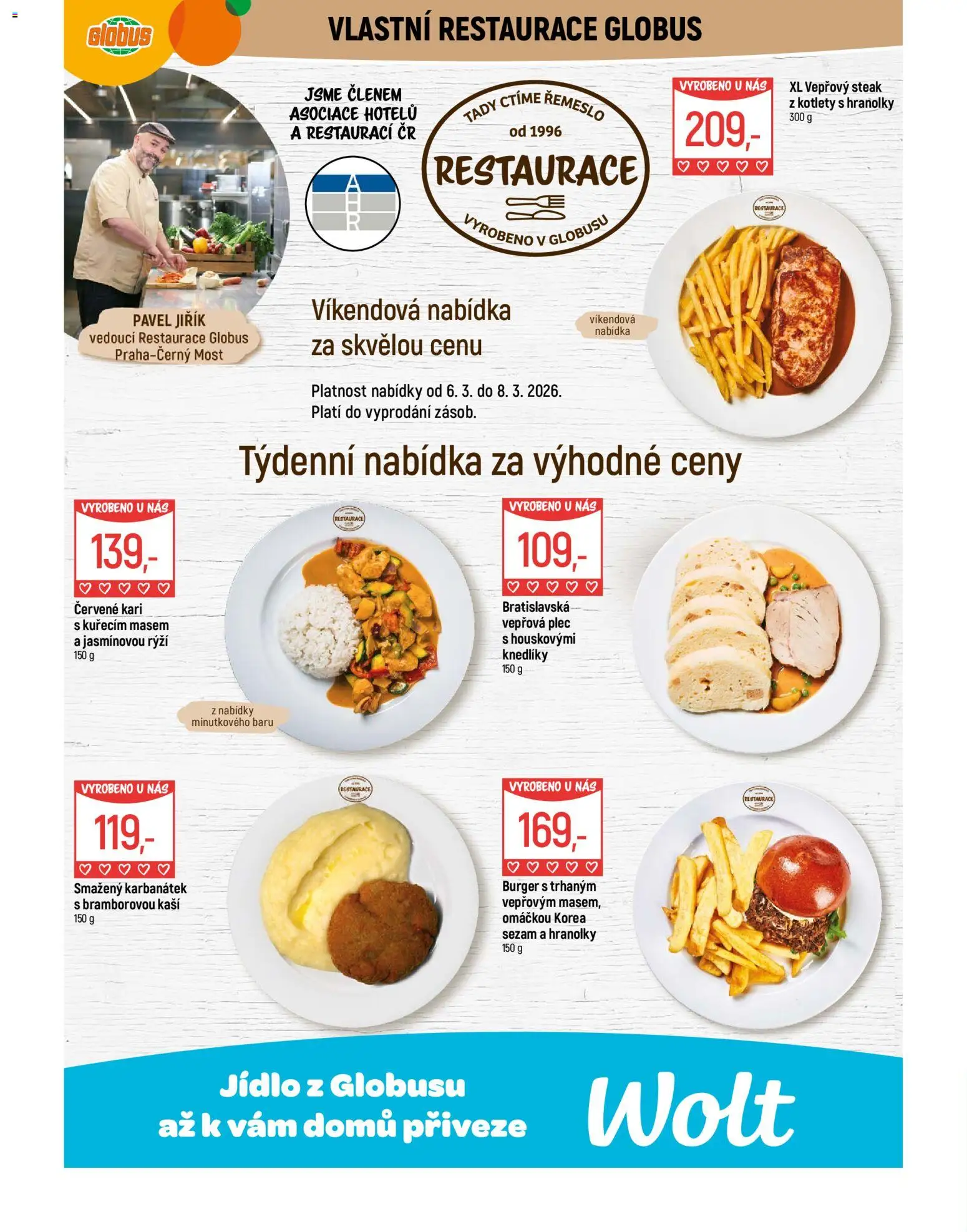 Globus leták - Praha Černý Most od 04.03.2026 | Strana: 7 | Produkty: Globus, Mošt, Hranolky, Steak