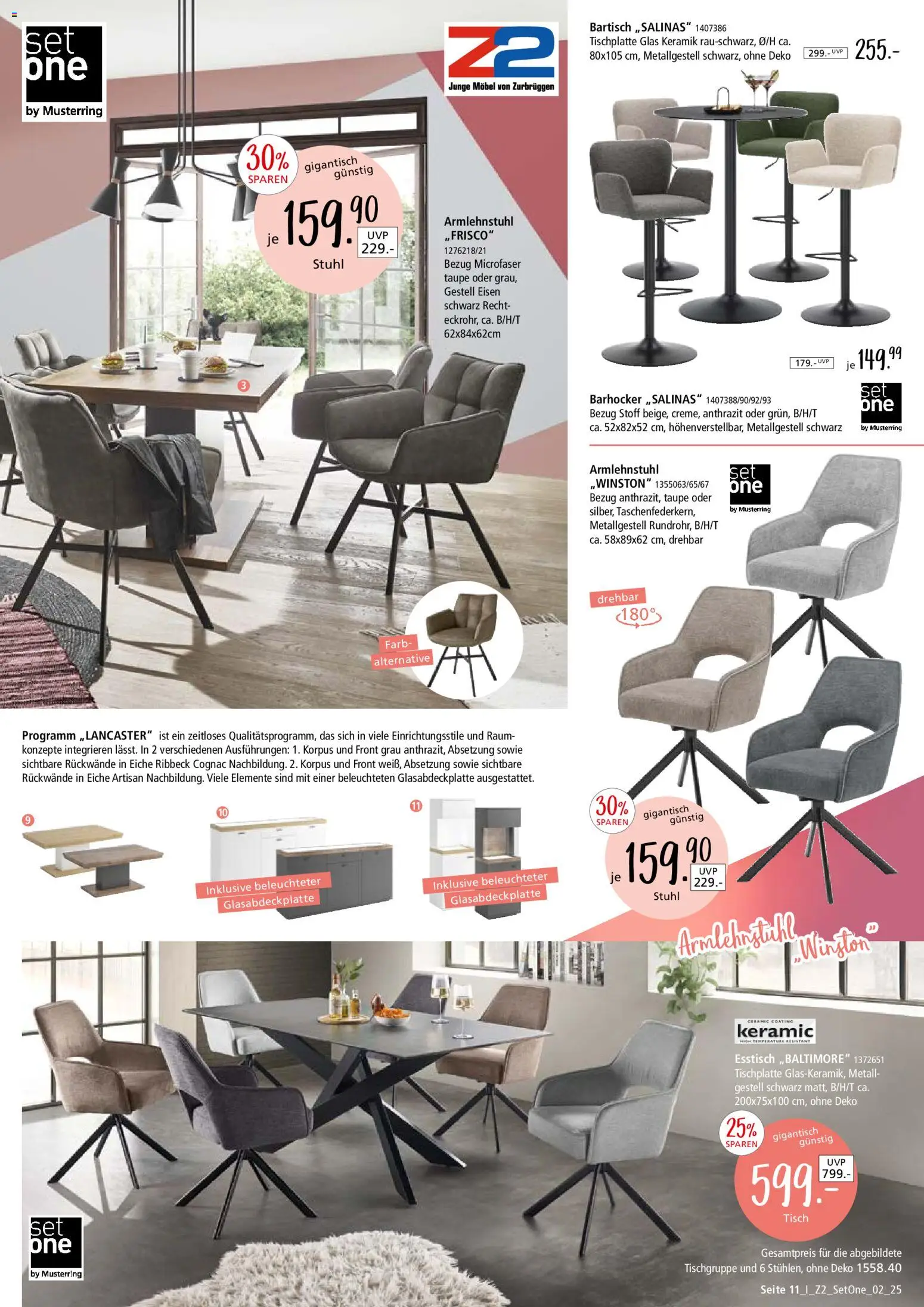 Zurbrüggen - Set One by Musterring – gültig ab 22.12.2025 | Seite: 11 | Produkte: Bartisch, Barhocker, Tisch, Stuhl