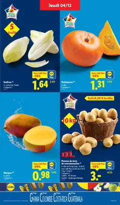LIDL - Prévisualisation de Pomme de terre de consommation (1), Le filet de 10 kg (1 kg = 0,30 €) avec Lidl Plus au lieu de 4,55 € (1 kg = 0,46 €) Catégorie 2 Calibre : 40-70 mm Variété : Challenger/Melody valide à partir de 04.12.2025 | Page: 3